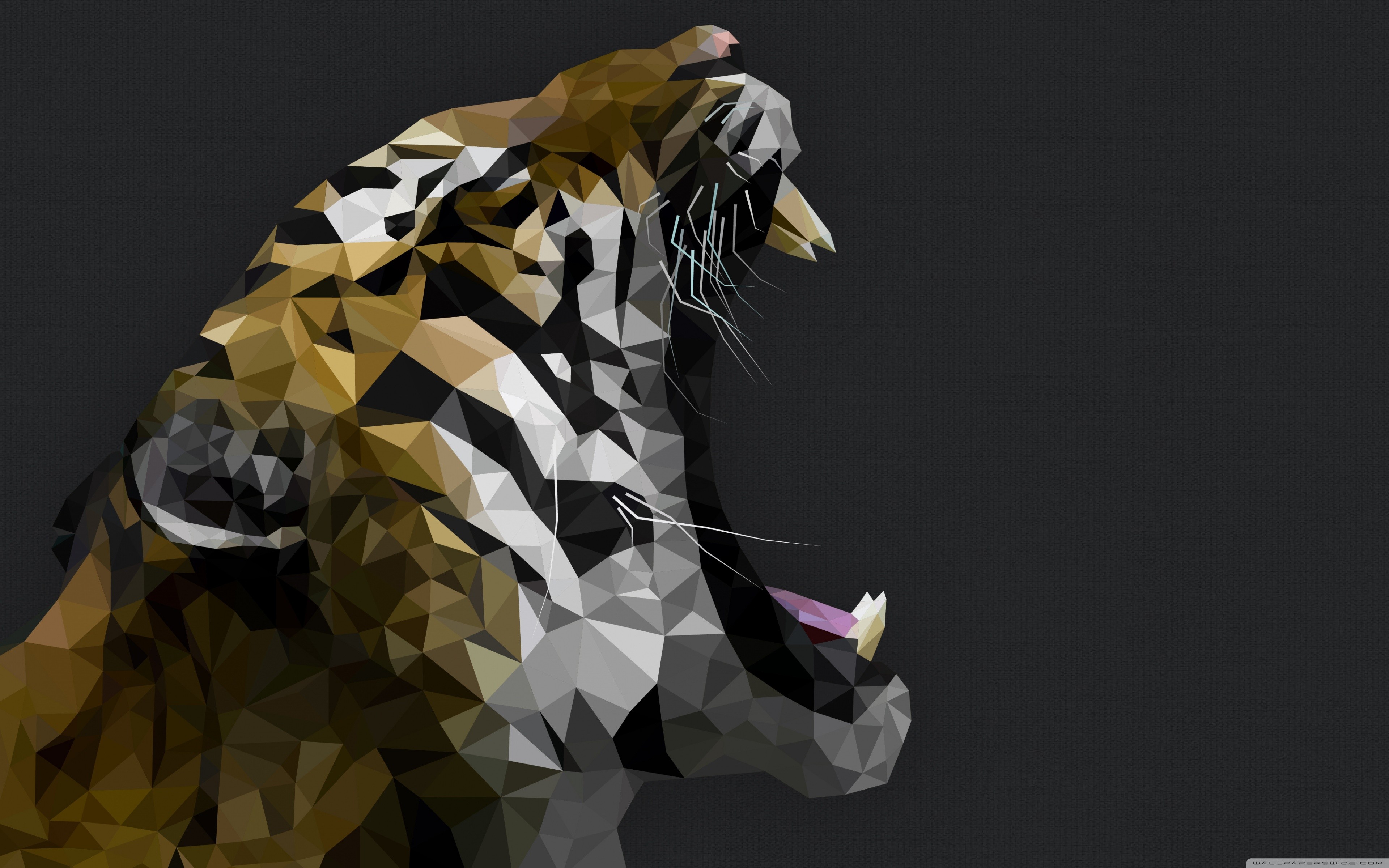 Glowing Neon Cyberpunk Tiger Artwork