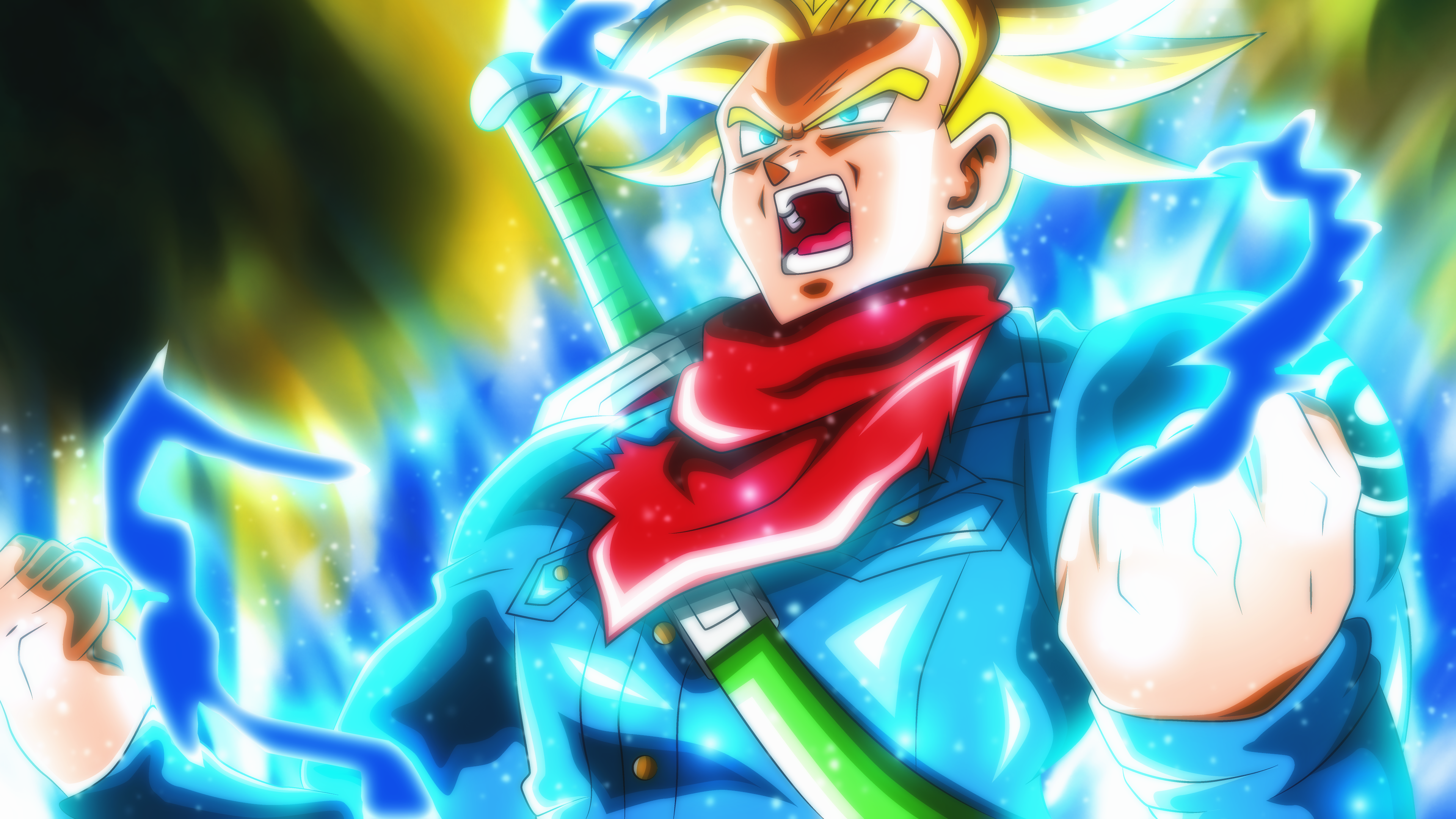 Super Saiyan Rage. The Blazing Azure Shield ⚡🌌