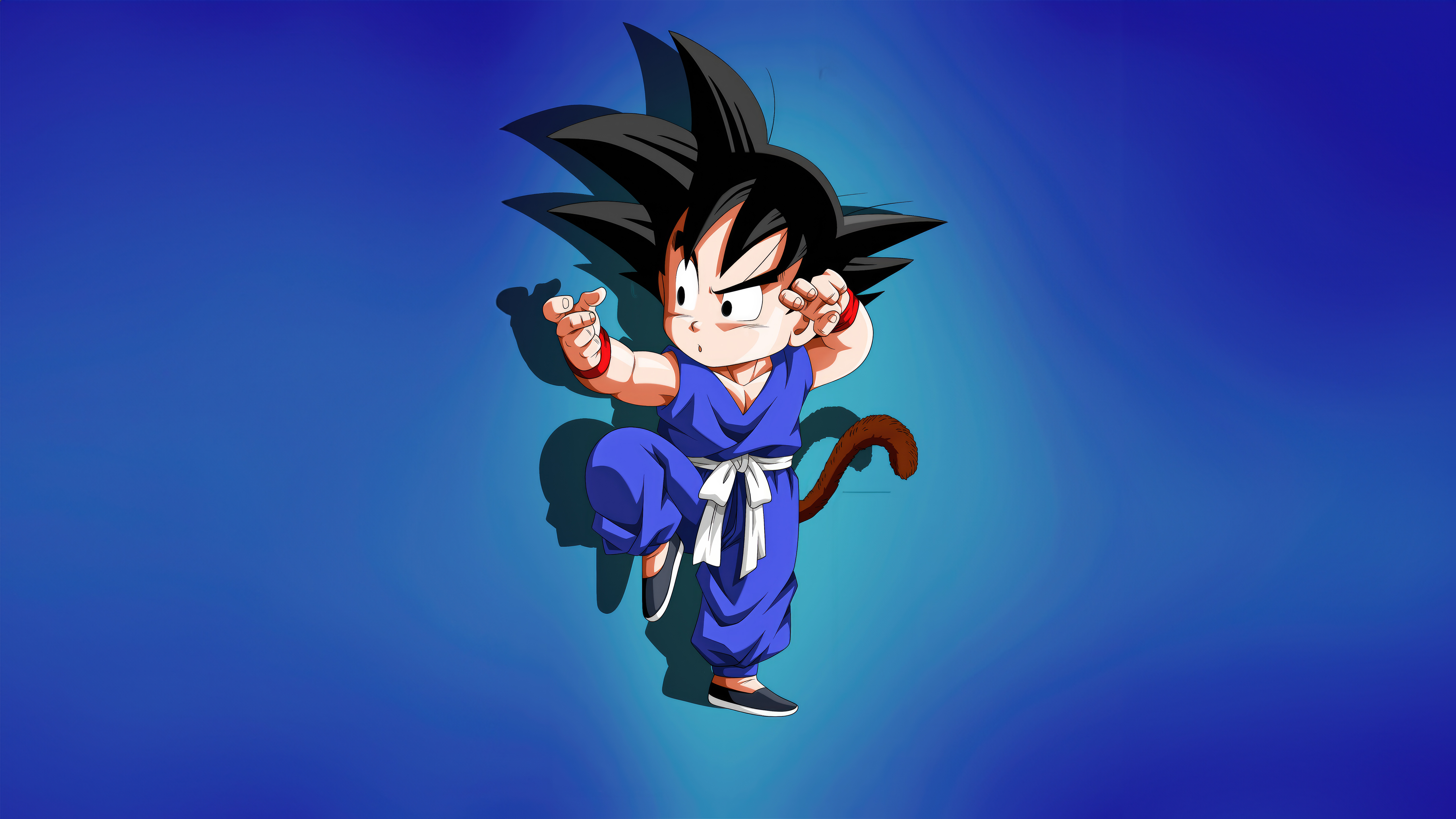 Primal Leap. Kid Goku's Classic Blue Gi Stance 🥋🔵
