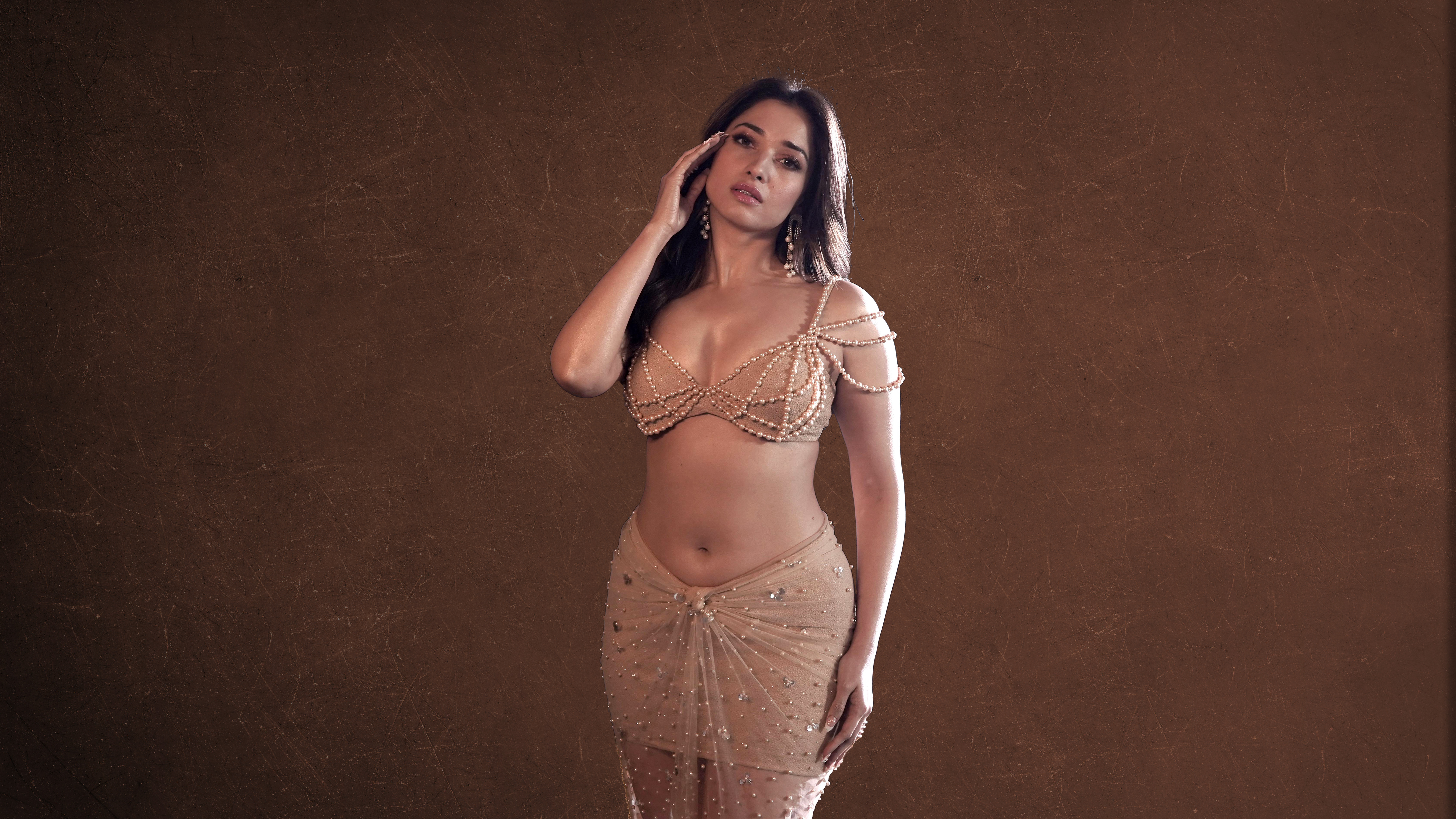 Tamannaah Bhatia Pearl Stranded Body Chain