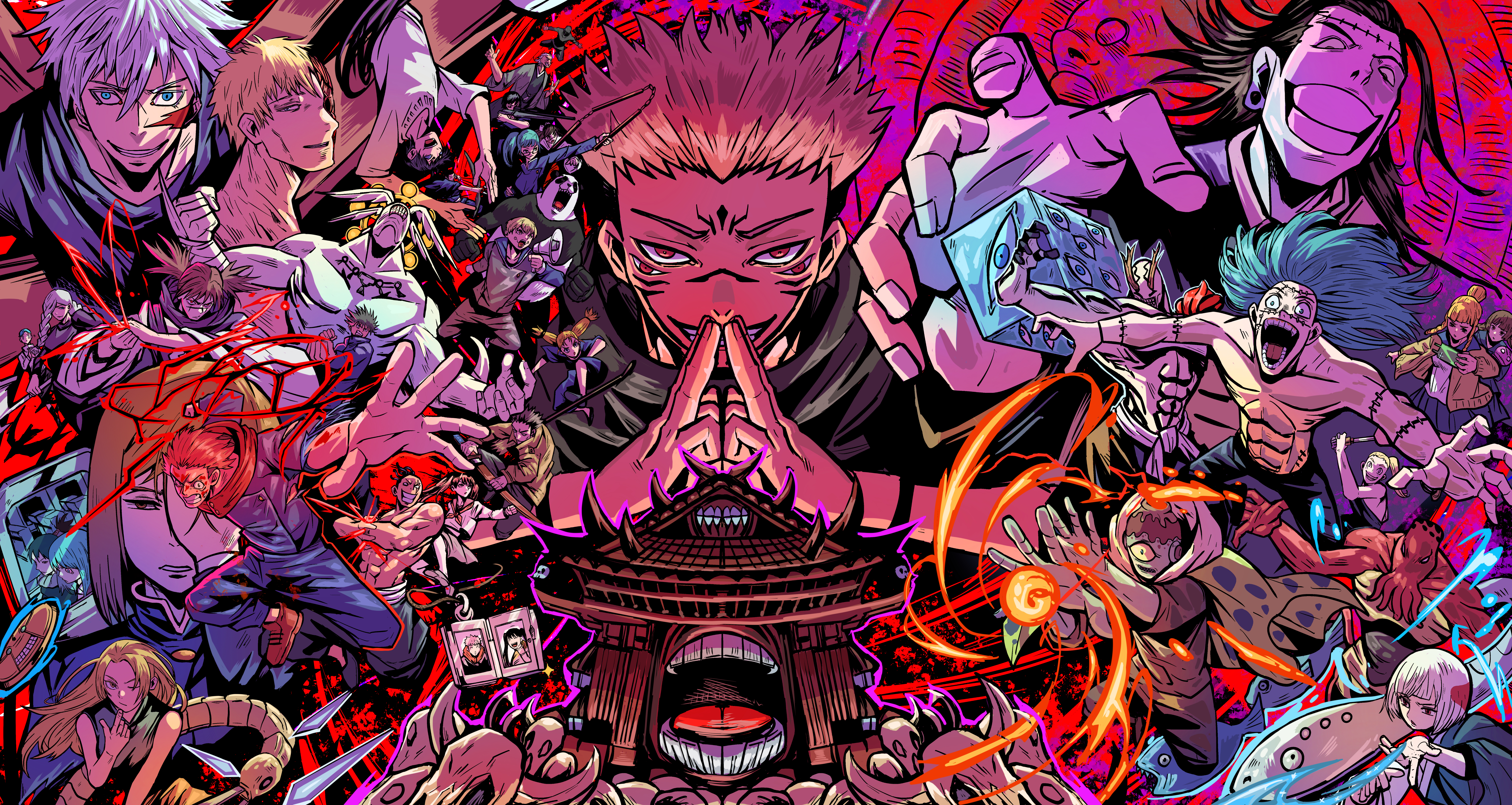 Jujutsu Kaisen Shibuya Incident Arc Ensemble Collage