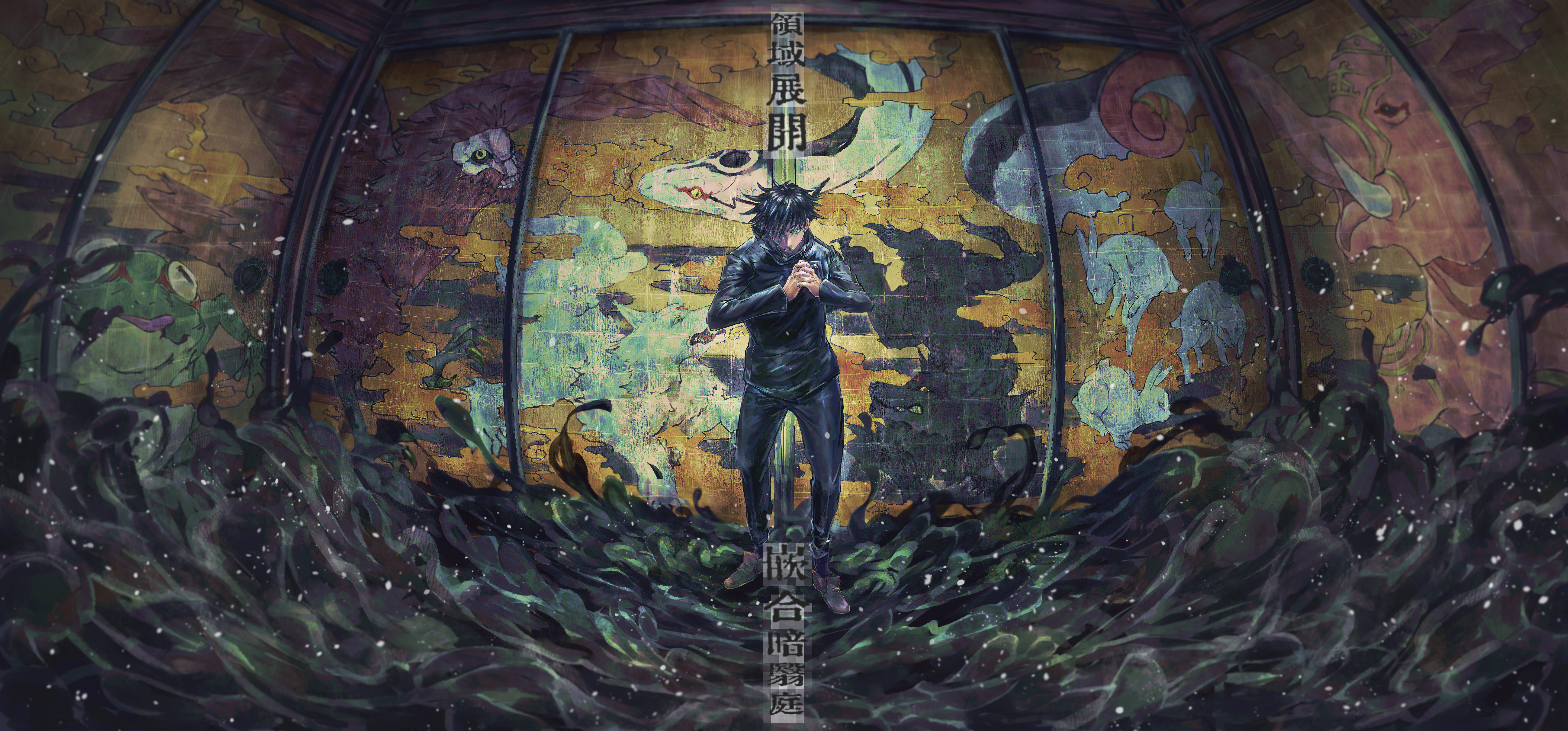Megumi Fushiguro Domain Expansion Chimera Shadow Garden Murals