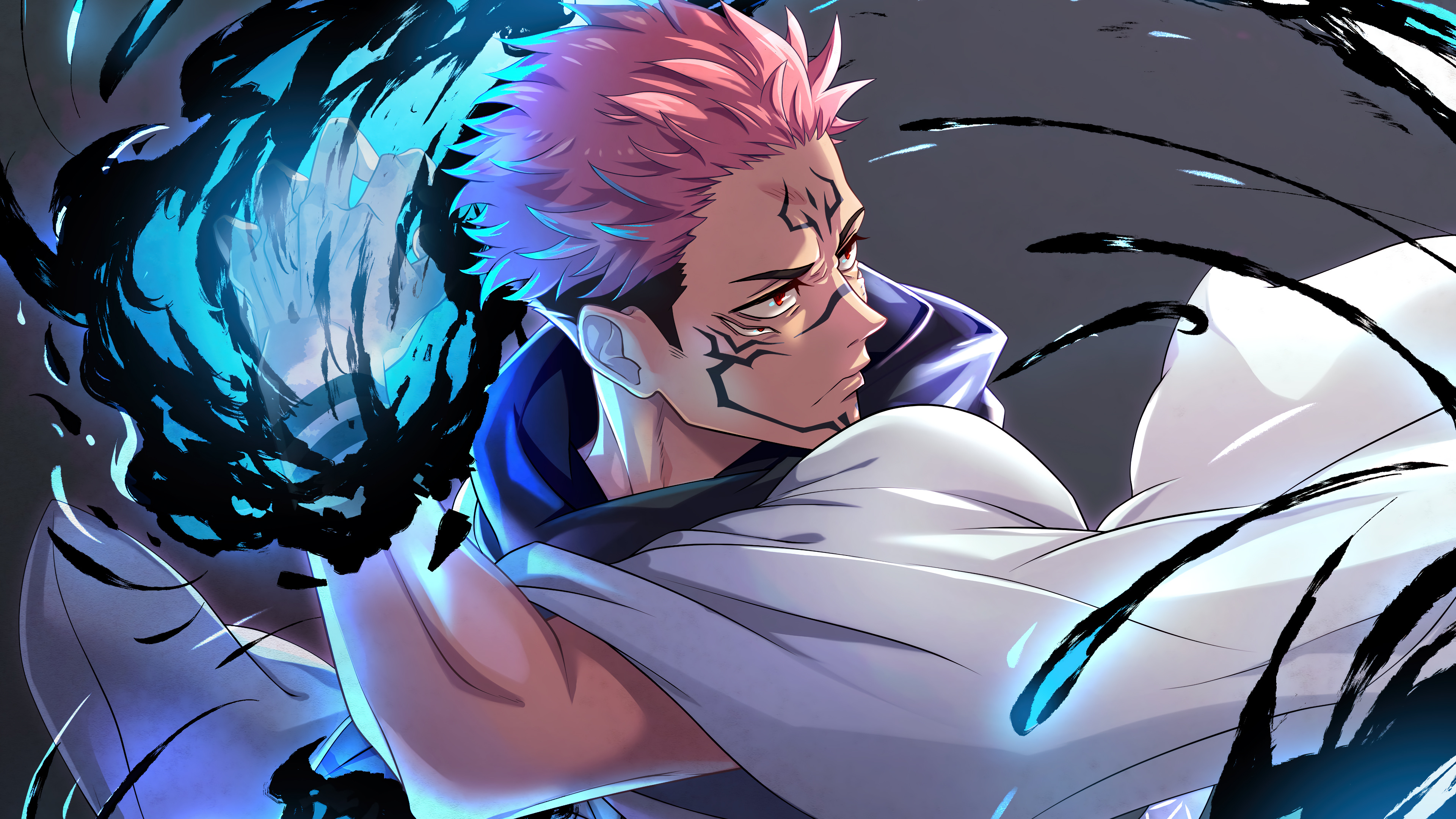 Sukuna Cursed Energy Aura Slash