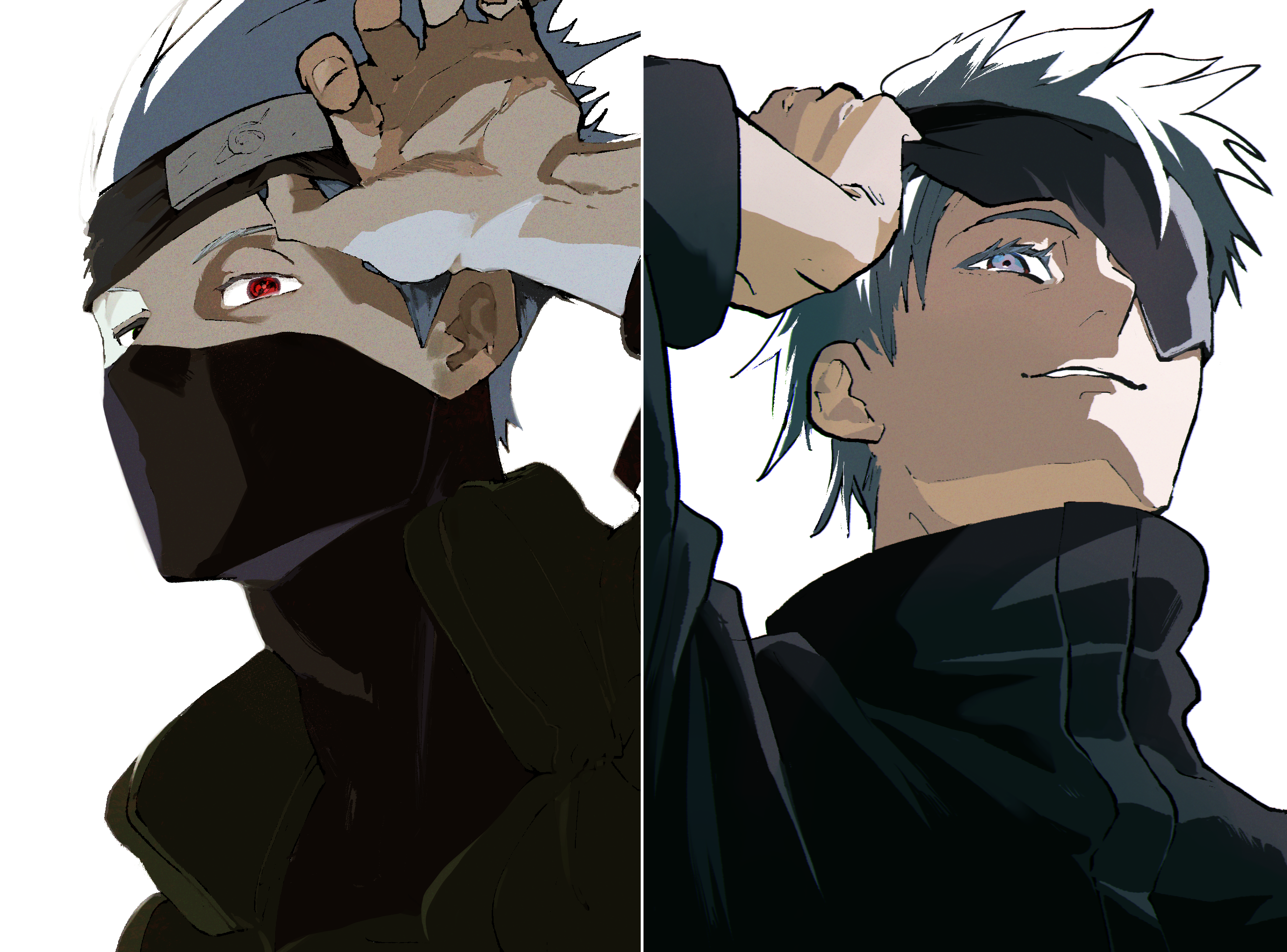 White-Haired Sensei Crossover Gojo and Kakashi