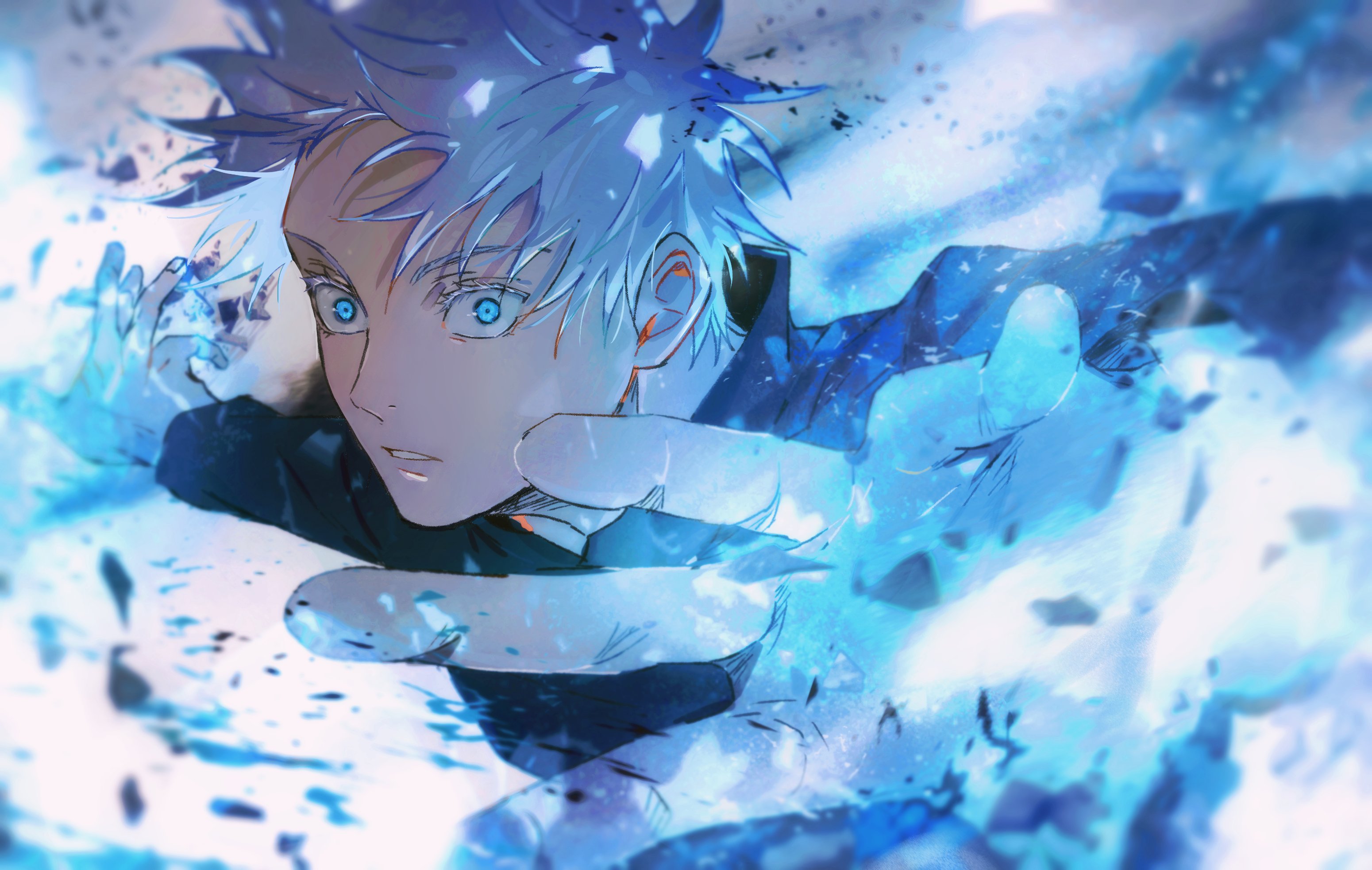 Young Satoru Gojo Awakened Infinity Blue
