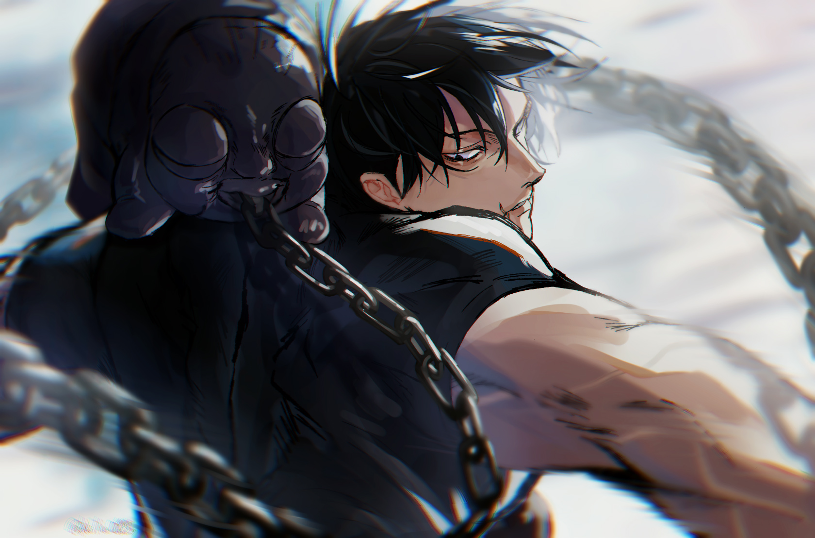 Toji Fushiguro Swinging Chain Cursed Tool