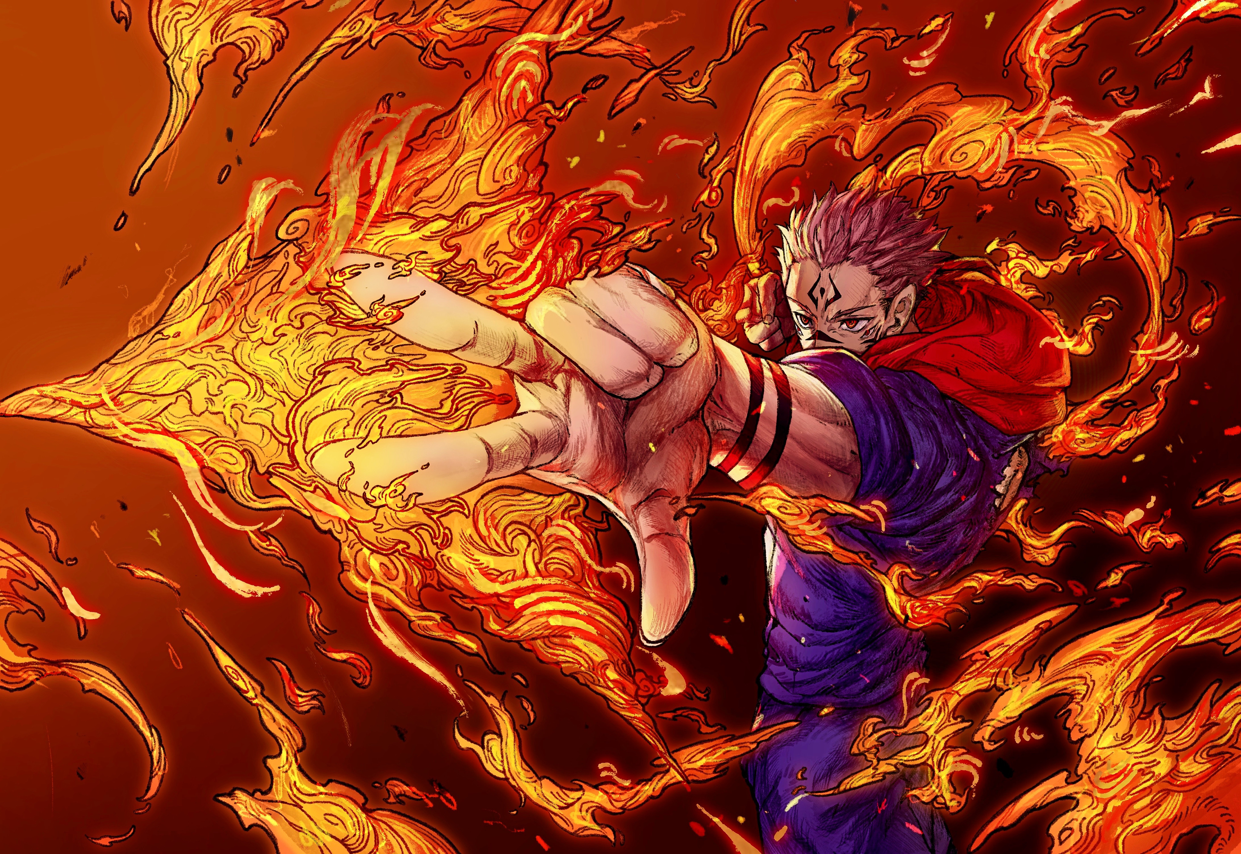 Ryomen Sukuna Fuga Flame Arrow Explosion