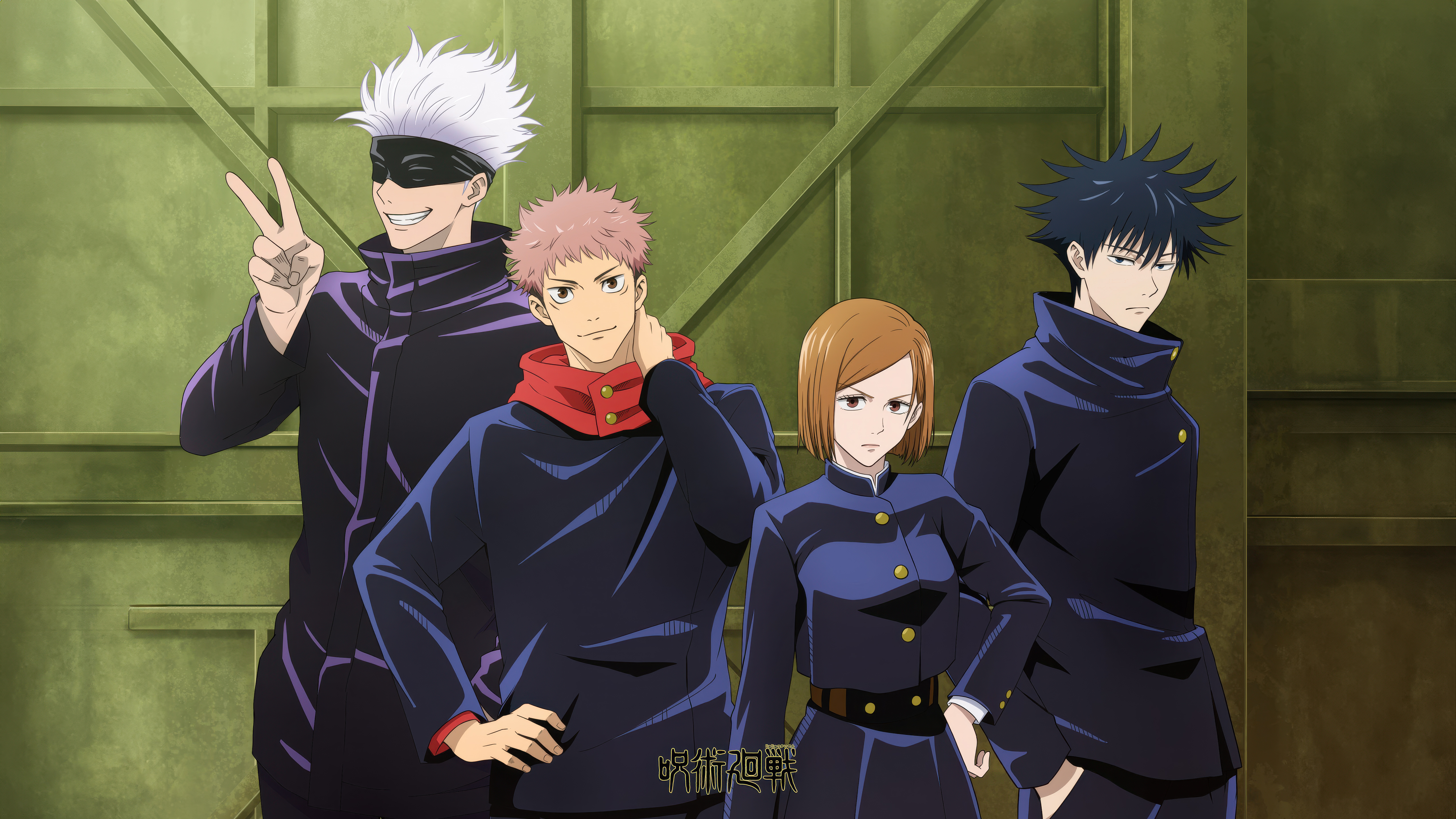 Jujutsu High First-Years and Sensei Group Pose