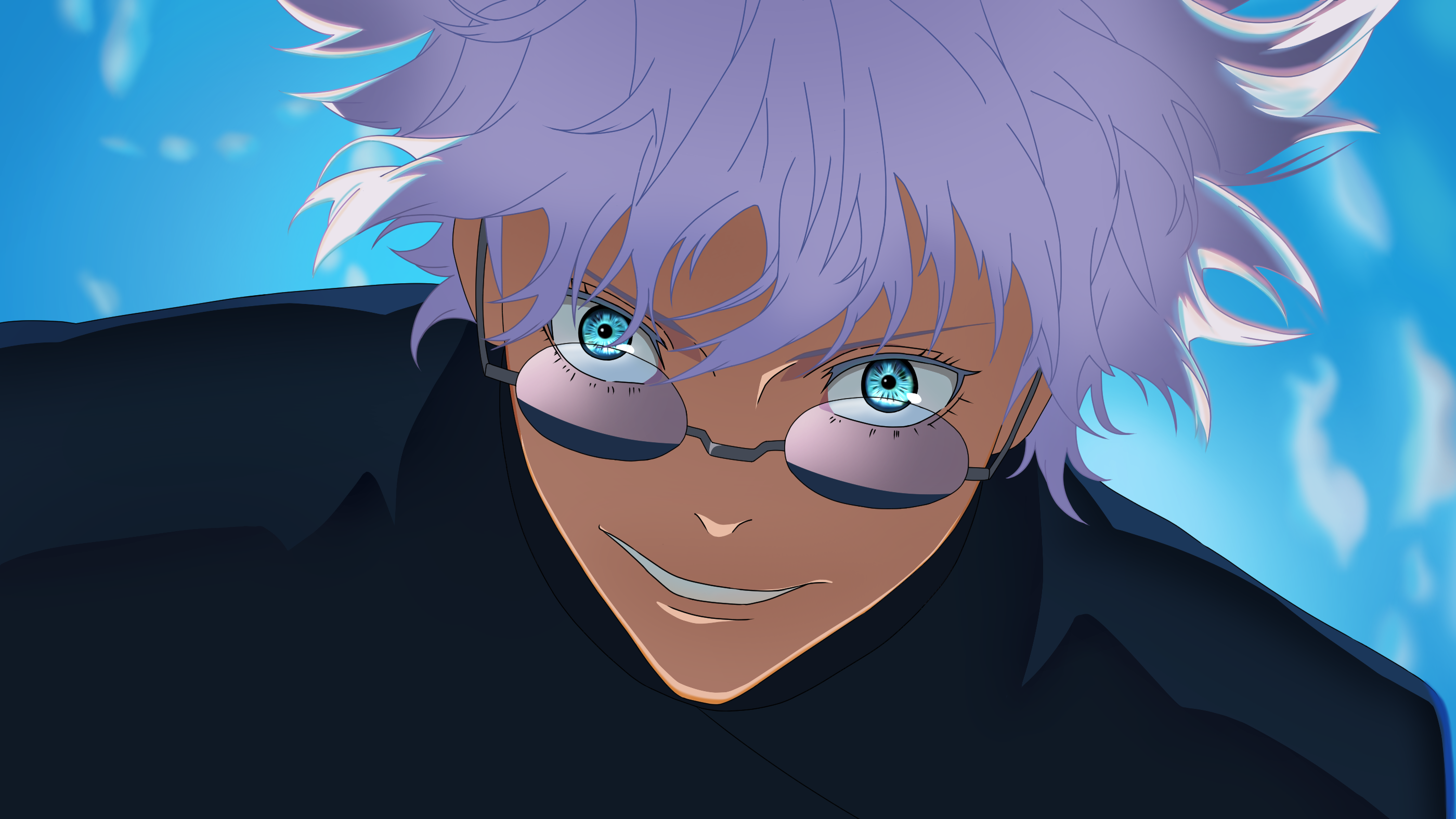 Satoru Gojo Awakened State Round Glasses