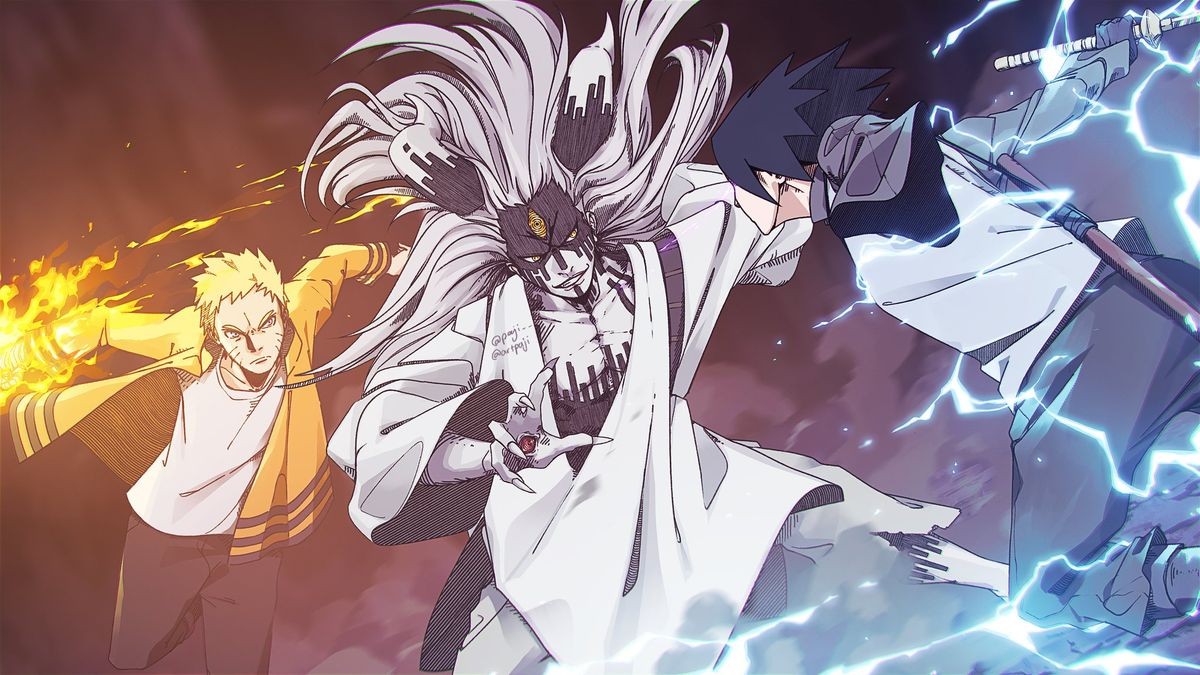 Naruto and Sasuke vs Momoshiki