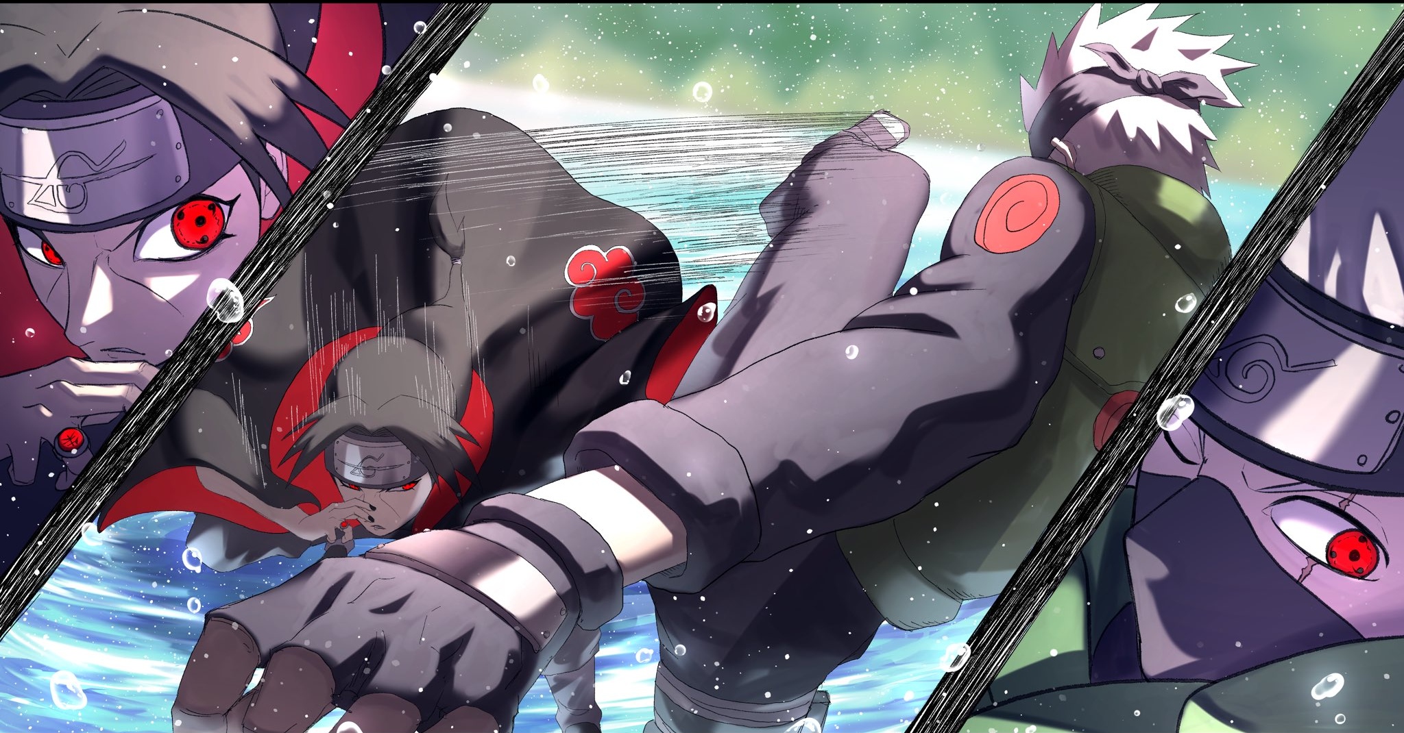The Sharingan Duel: Fatal Speed on the Misty Water