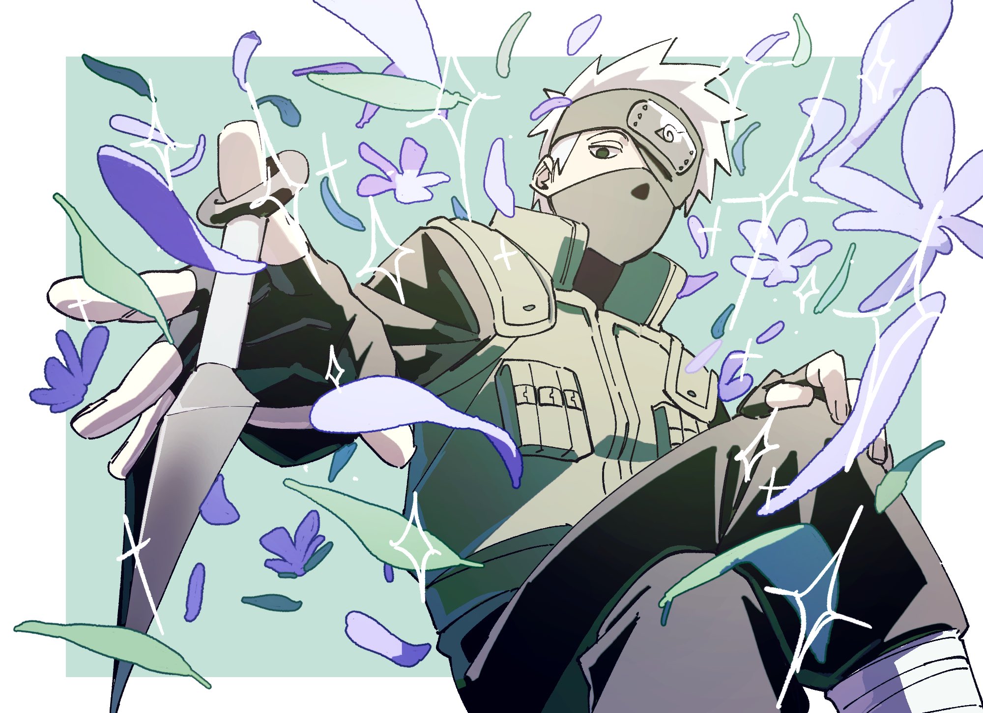 The White Fang's Legacy: Kakashi Guarded by Petals