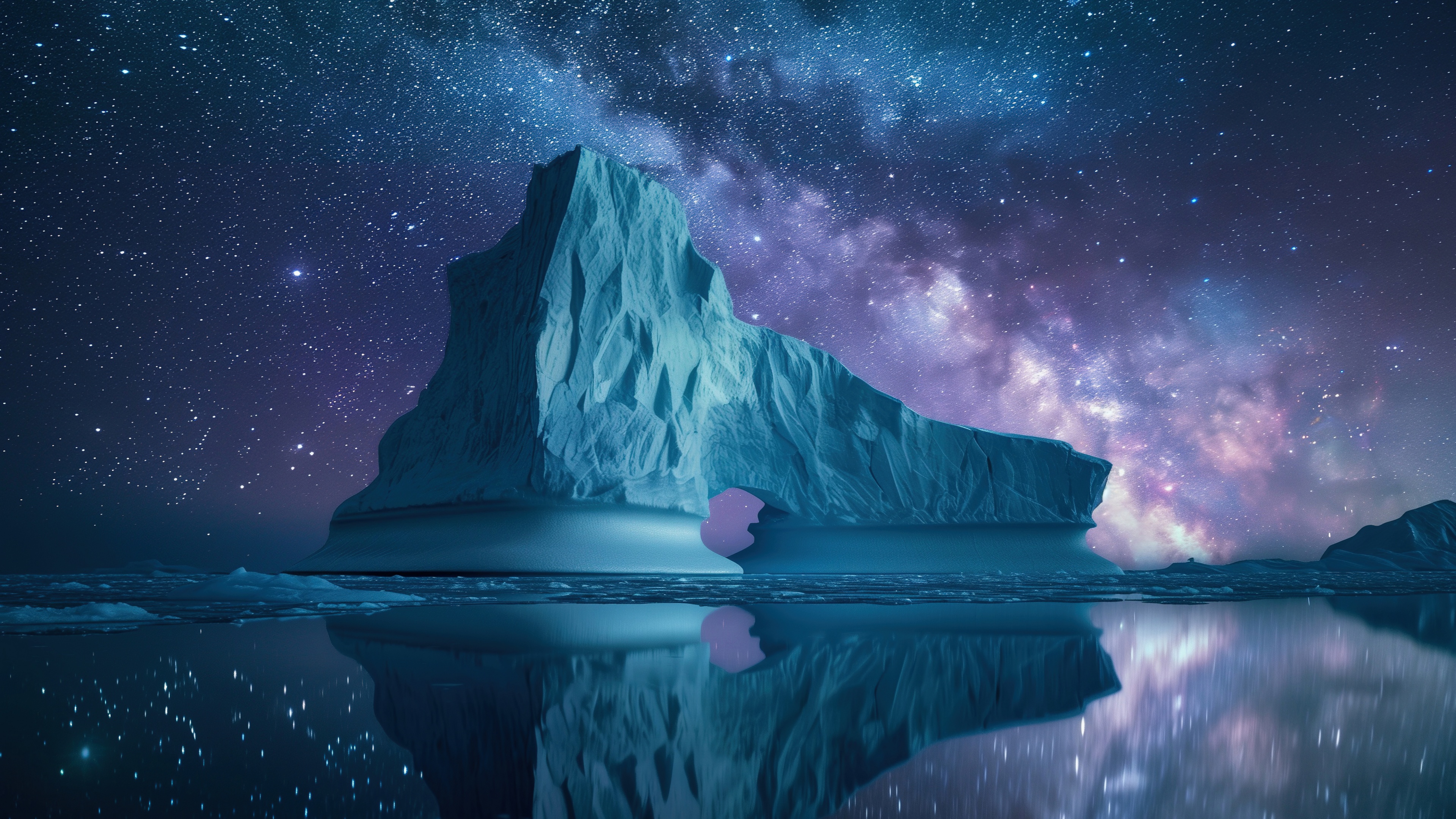 Frozen Fortress Beneath Cosmic Pathways