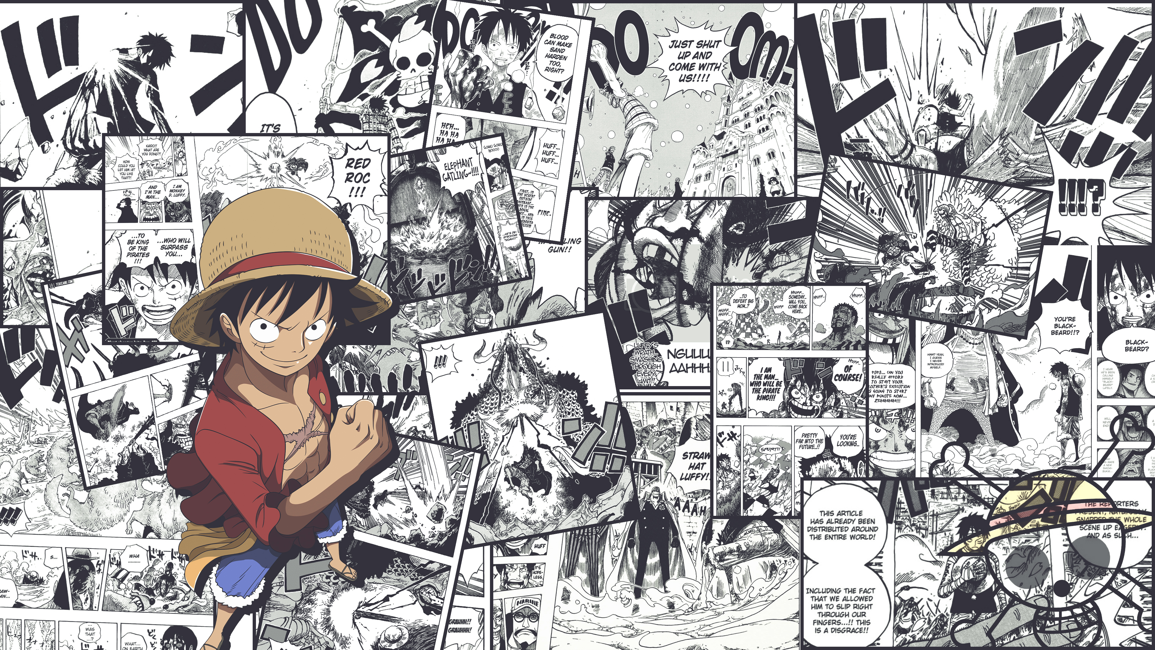 King of Pirates Manga Collage. The Journey of the Straw Hat 🏴‍☠️📖