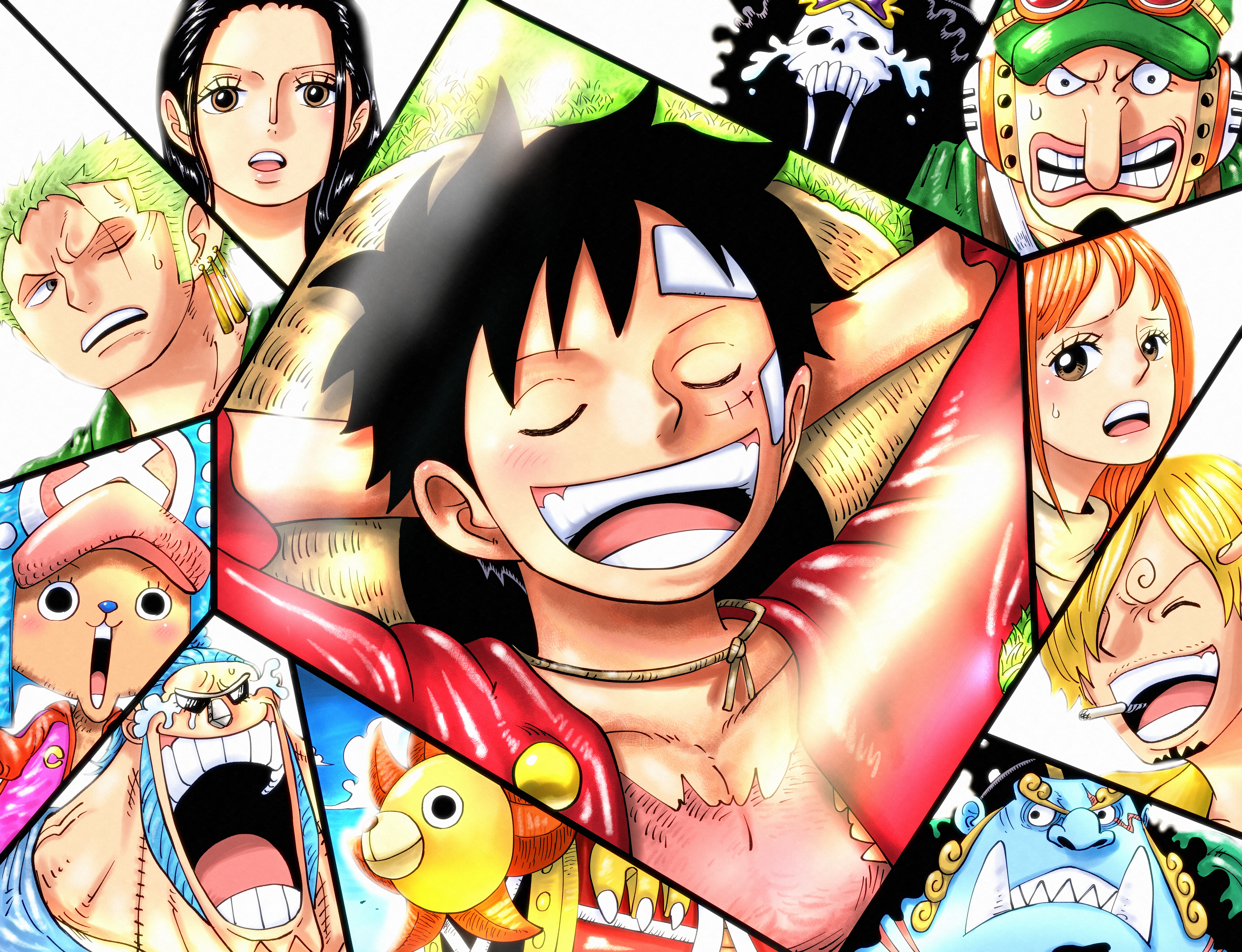 Straw Hat Pirates Stained Glass Collage