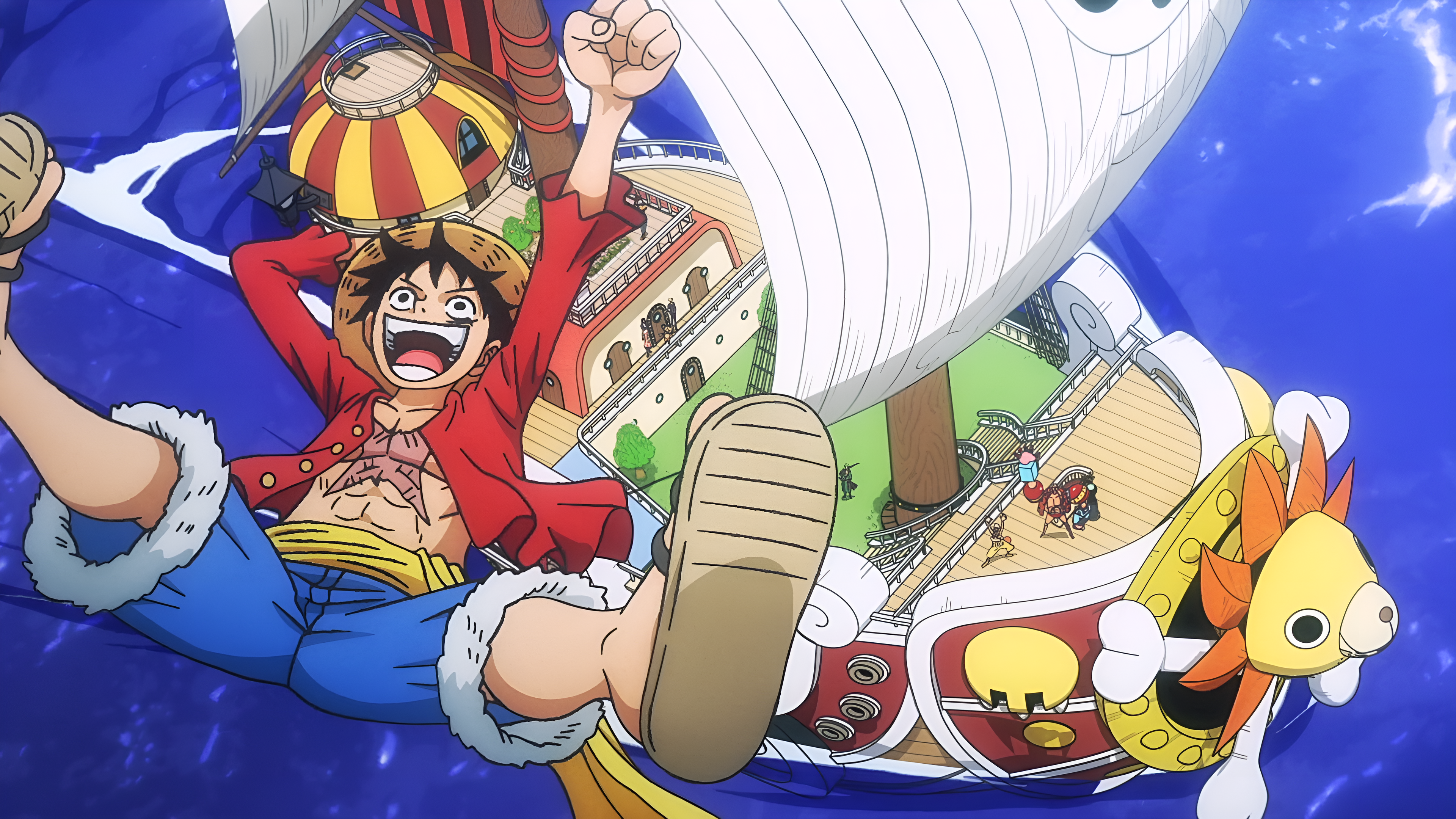Monkey D Luffy Skydiving Celebration