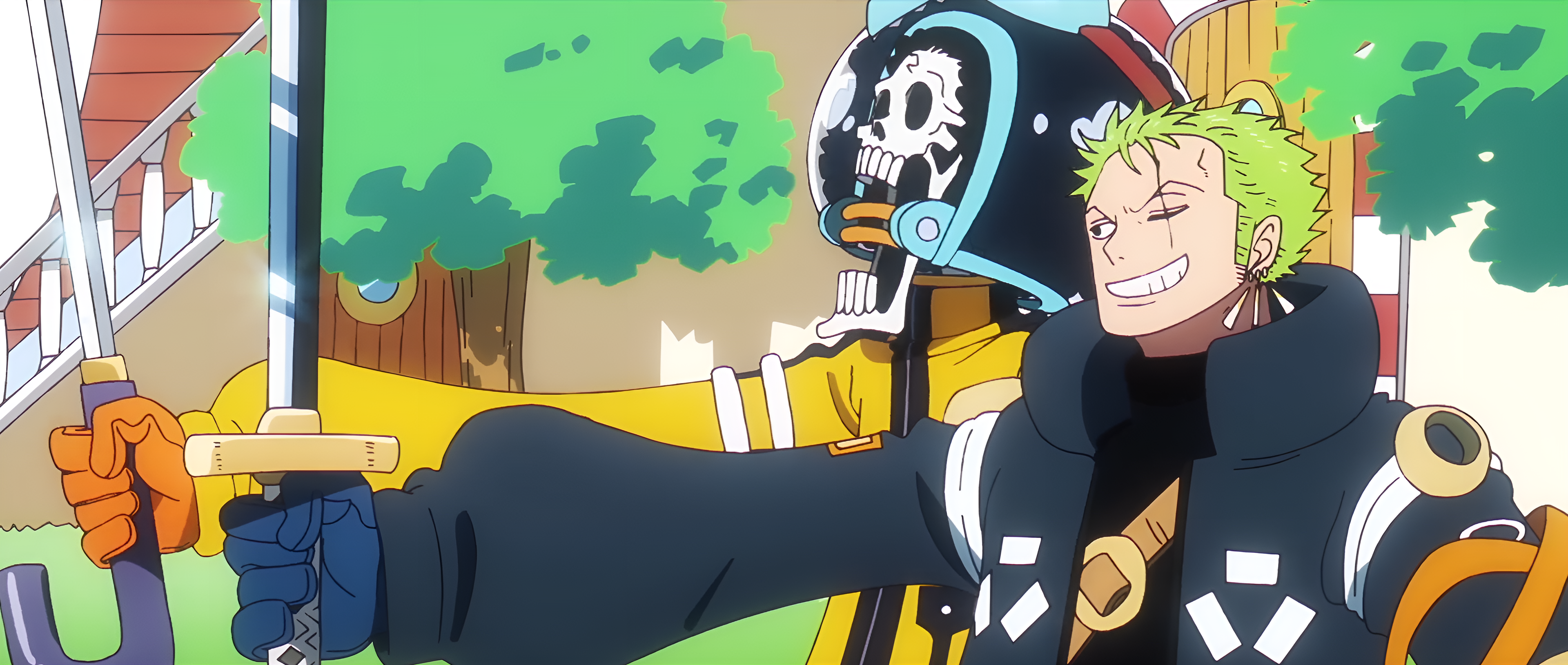 Brook & Roronoa Zoro | Egghead Arc One Piece Wallpaper