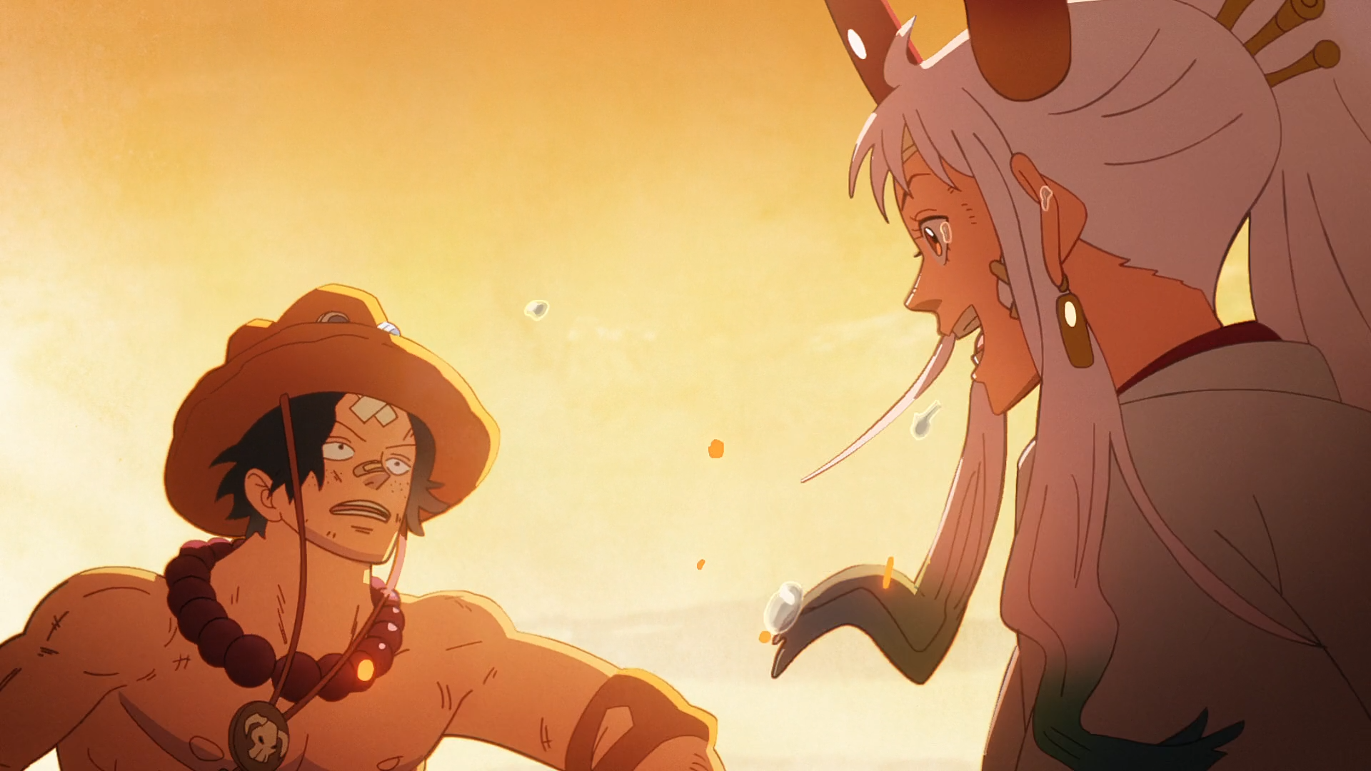 Meeting on the Coast. Ace and the White-Haired Princess 🌅🤝