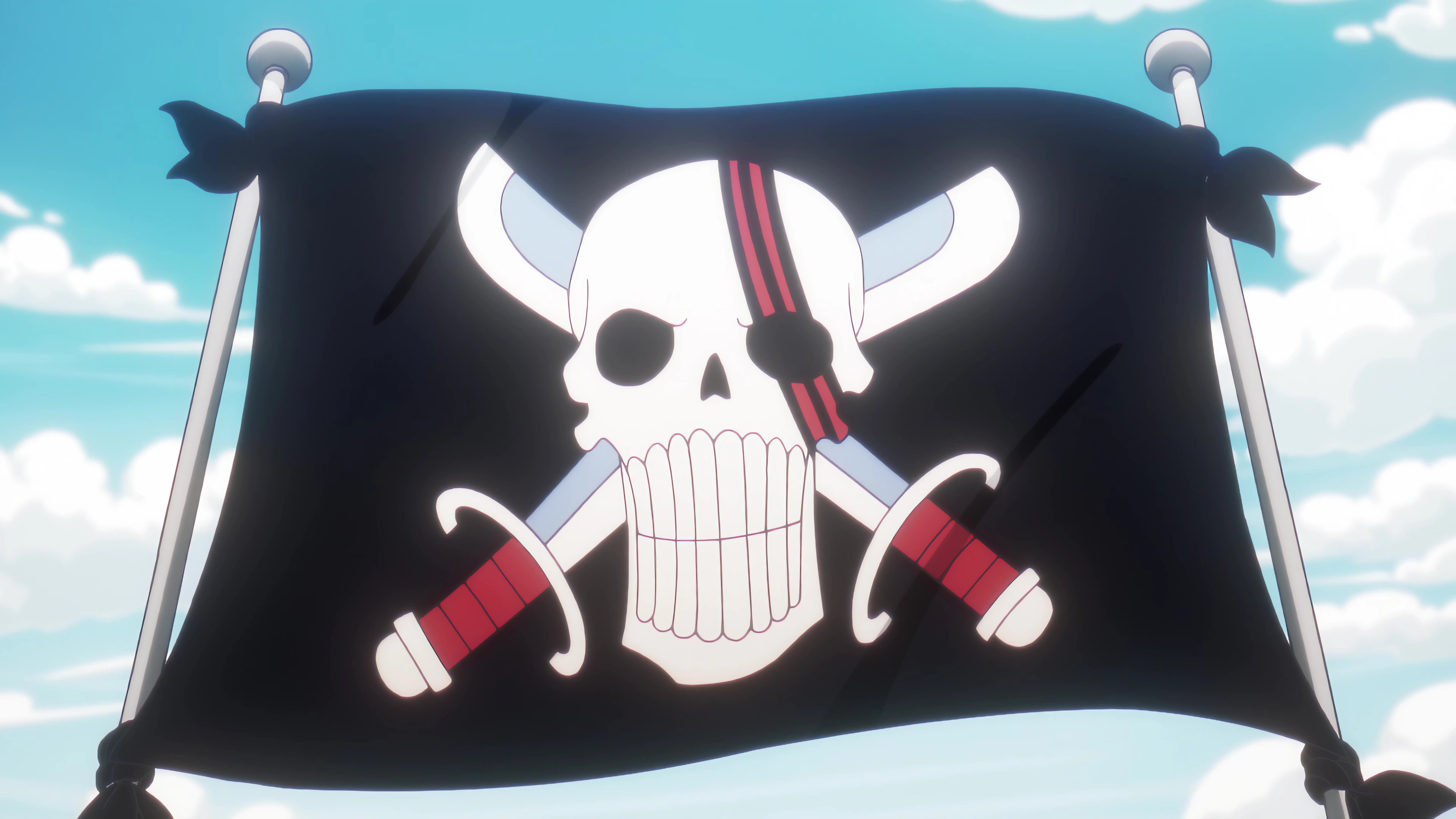 The Red Hair Jolly Roger. Defiance in the Wind 🚩💀