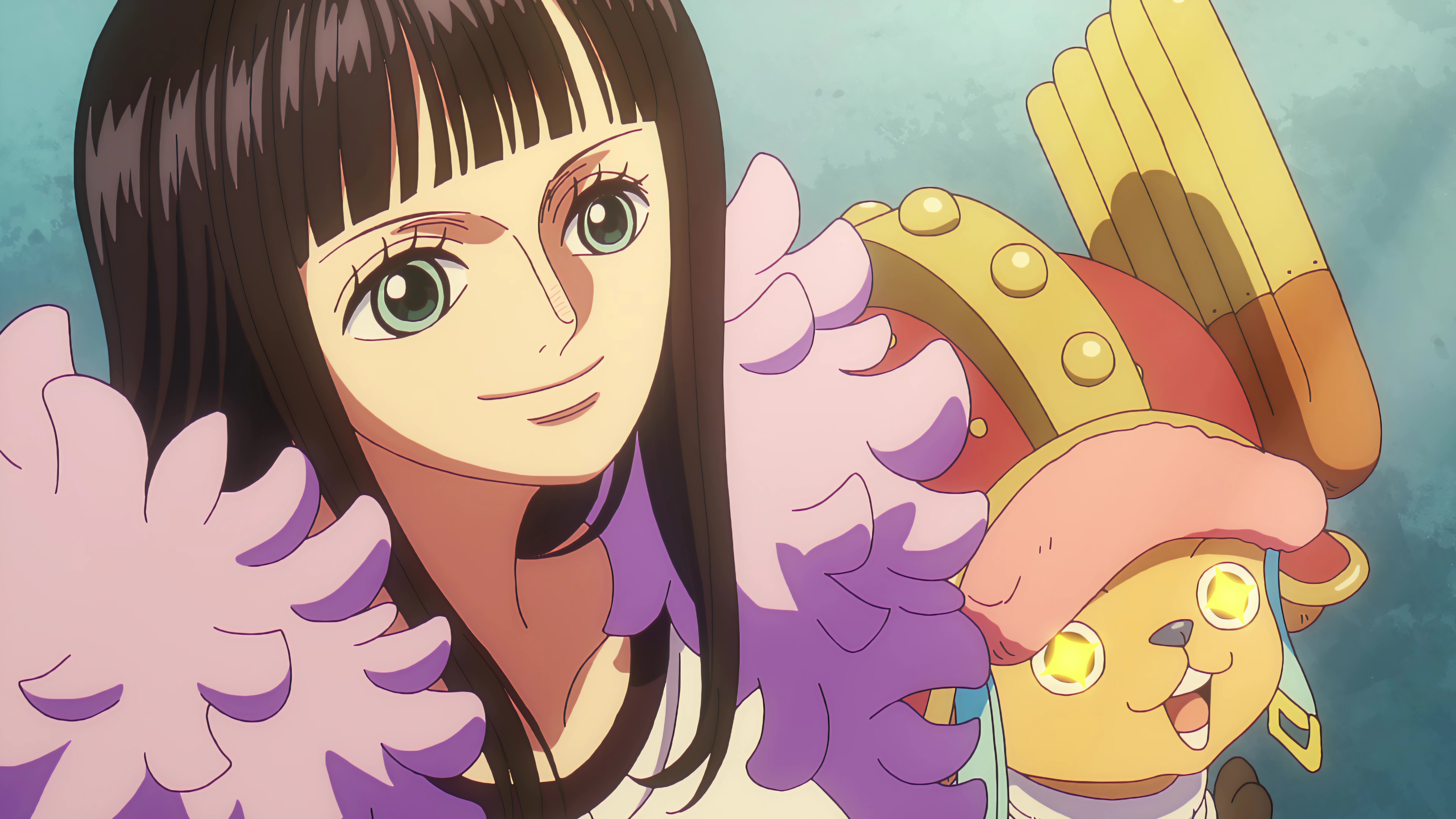 One Piece Robin Sweet Smile and Excited Chopper