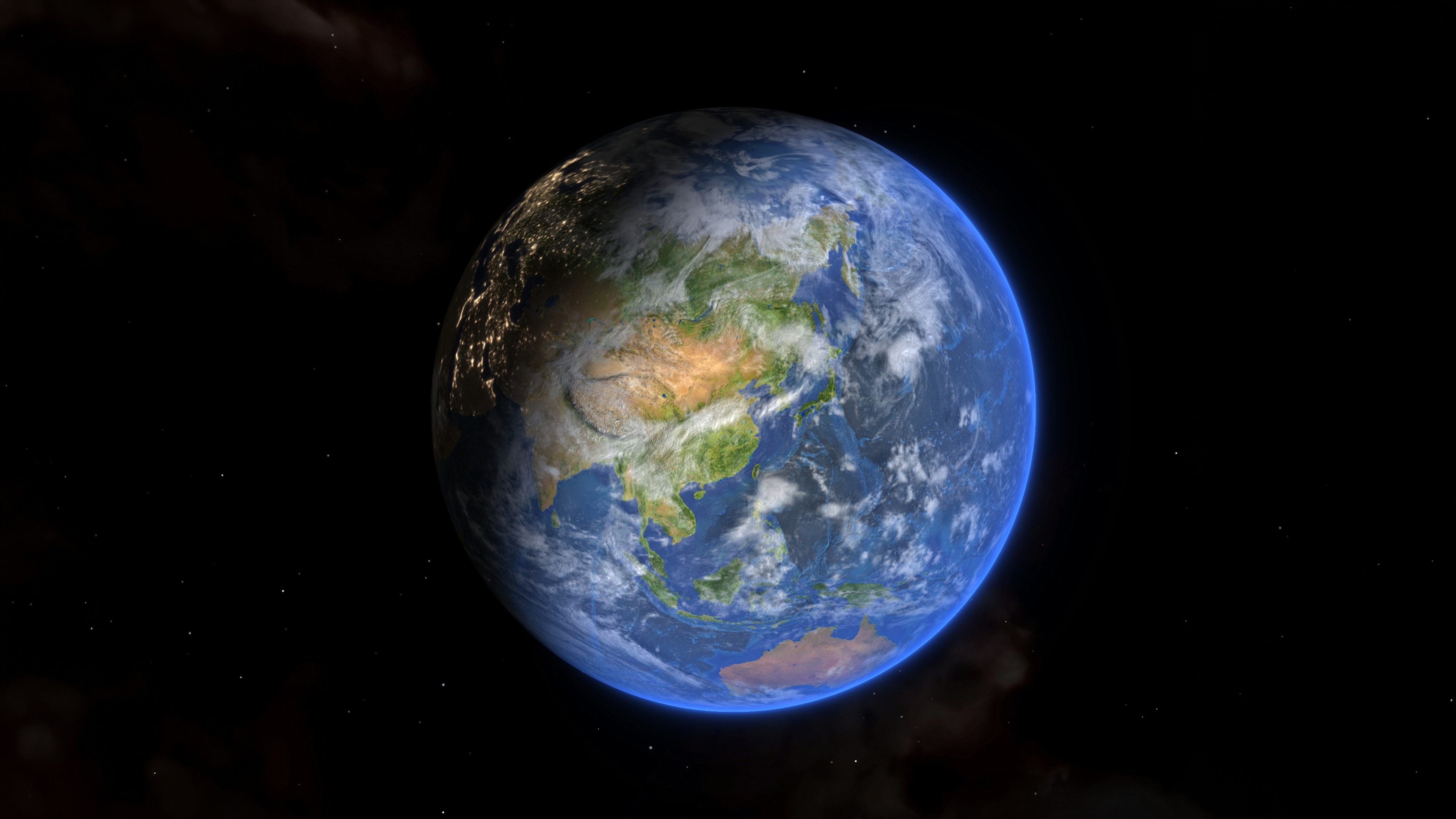 The Blue Marble. Asia Coastline from the Void