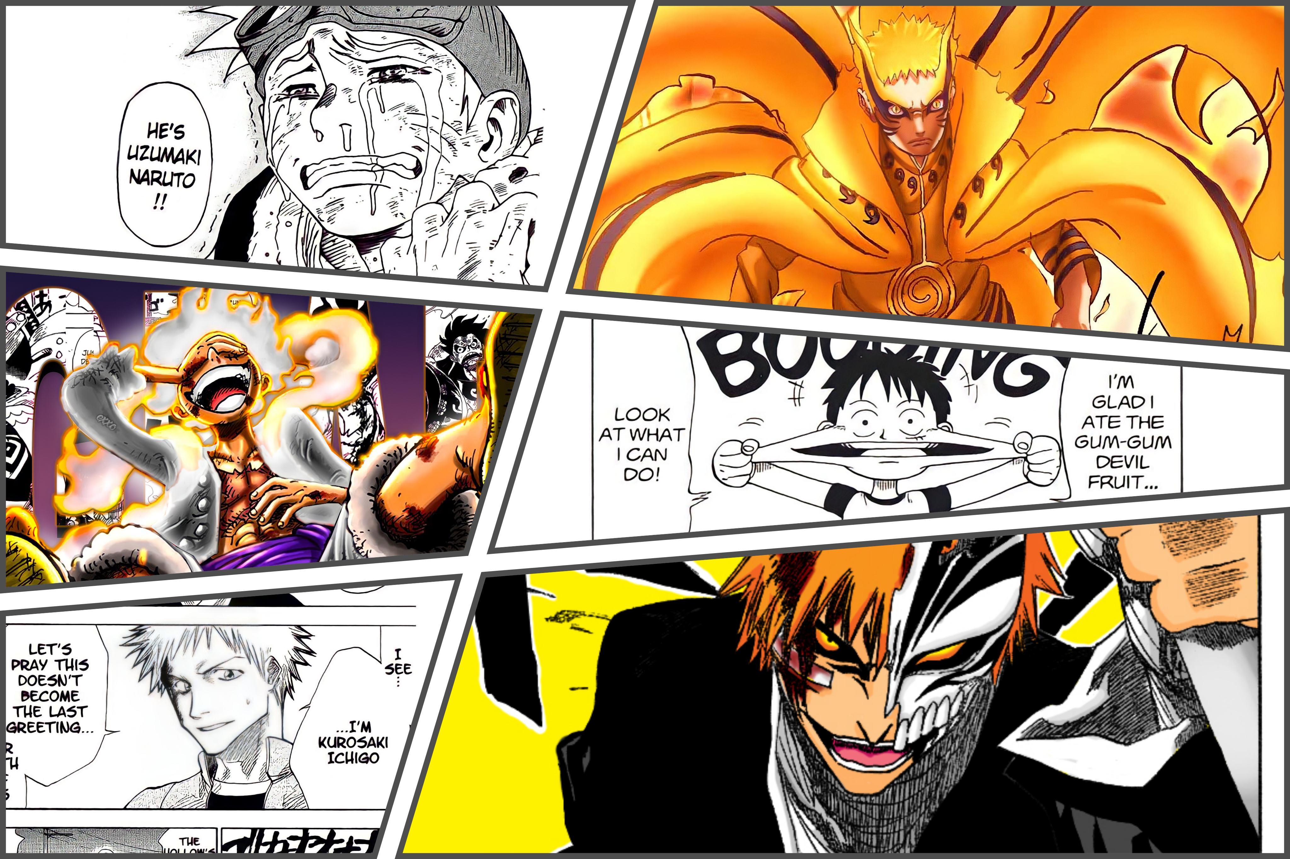 Shonen Crossroad. The Big Three Transformation Collage 📖🔥