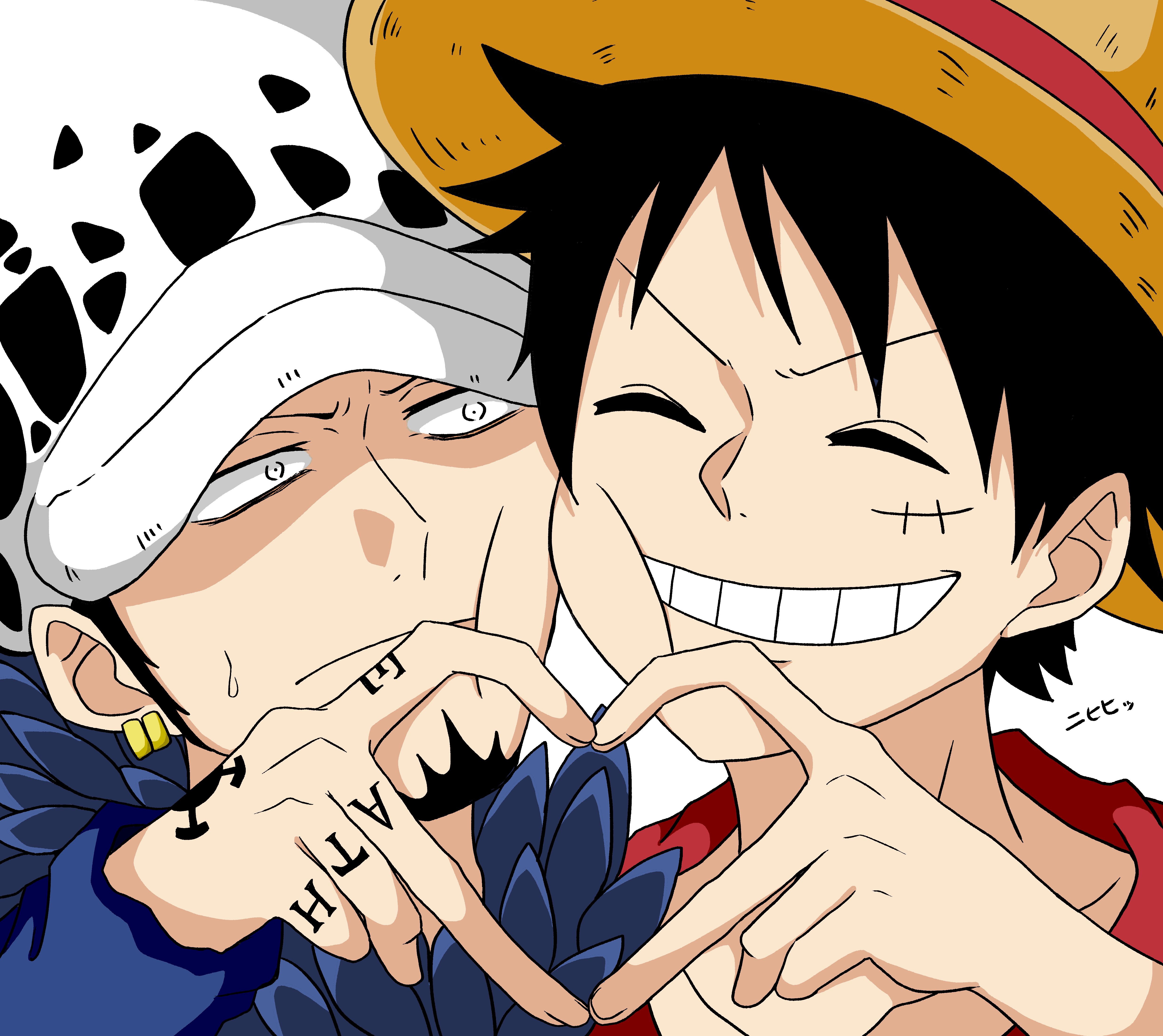 Alliance Finger Heart. The Heart-Shaped Paradox of Law & Luffy 🏴‍☠️🫶