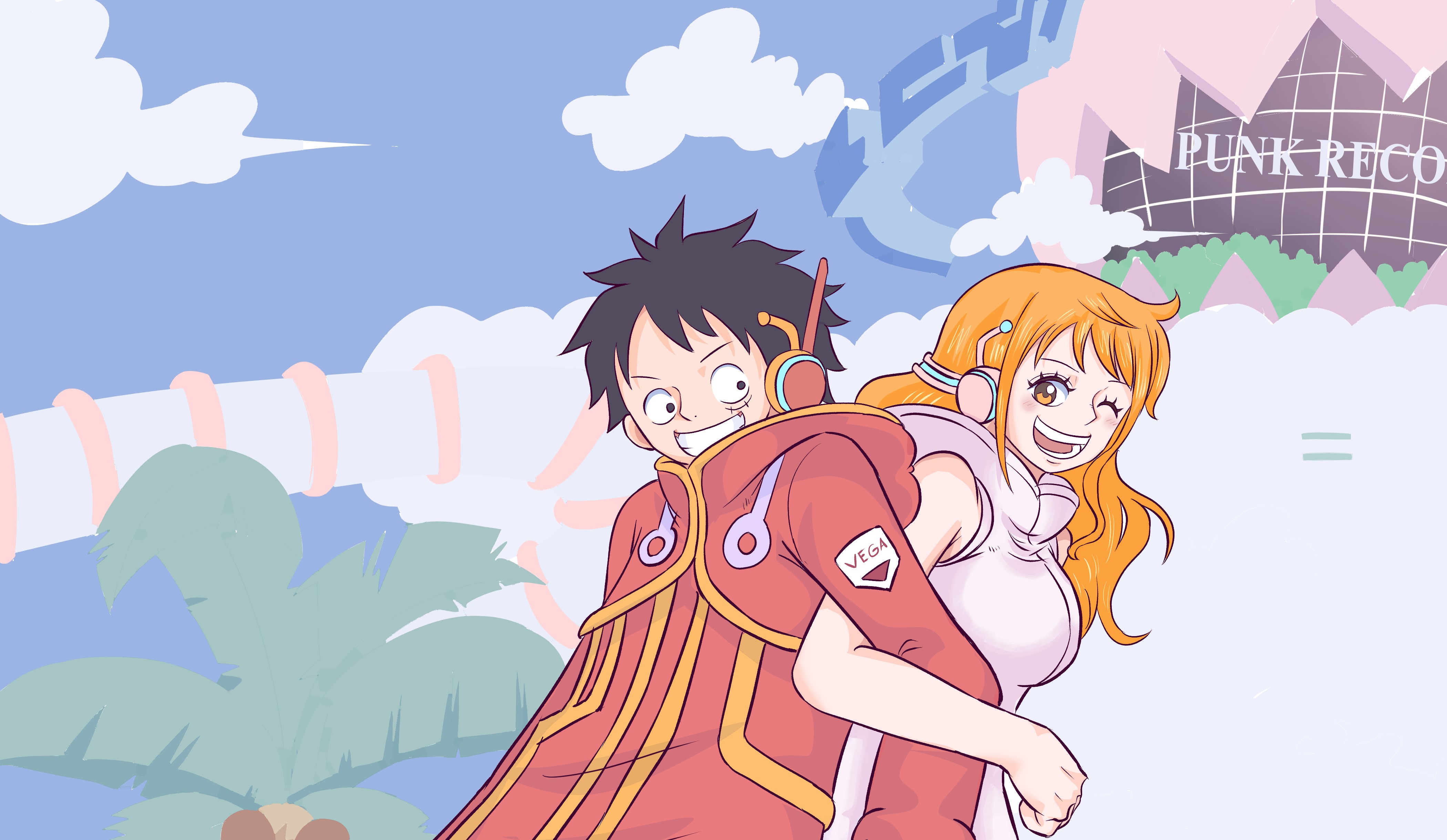 Future Arc Flight. Nami's Piggyback Ride over Punk Records 🏝️🤖