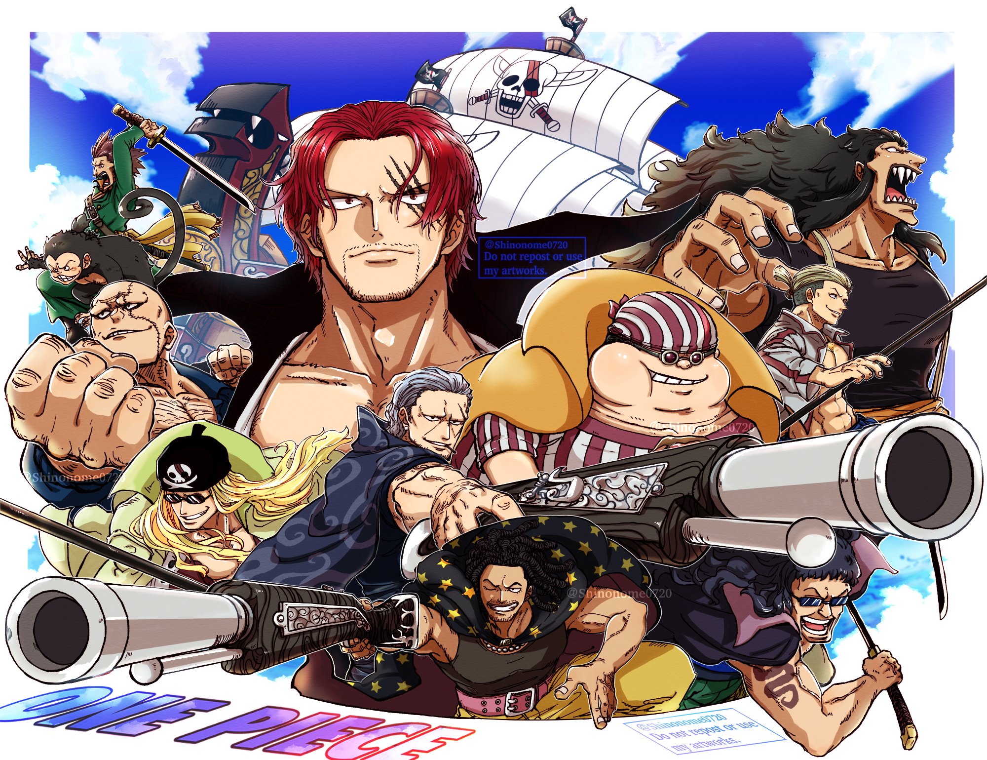 Fleet of the Emperor. The Assembled Red Hair Crew 🏴‍☠️✨