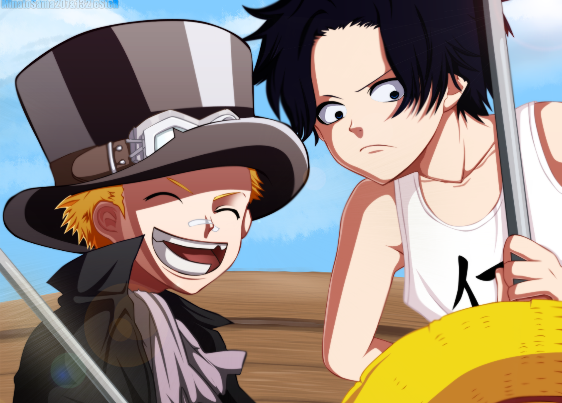 Sworn Allies. Sabo's Laugh and Ace's Scowl 🧒🎩