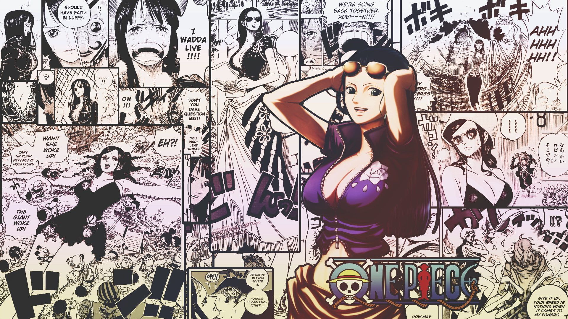 Nico Robin Manga Collage