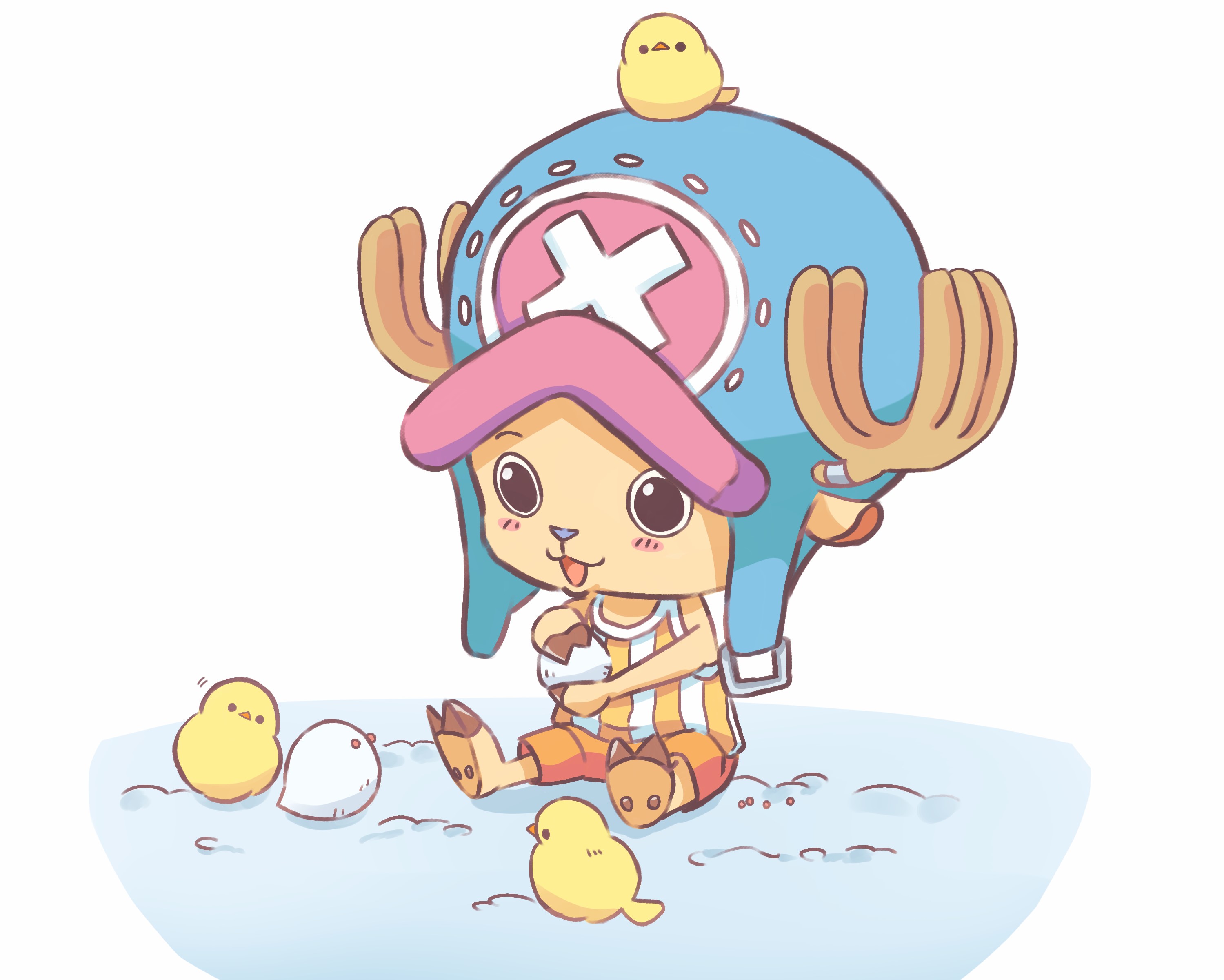 Chopper Feeding Baby Chicks