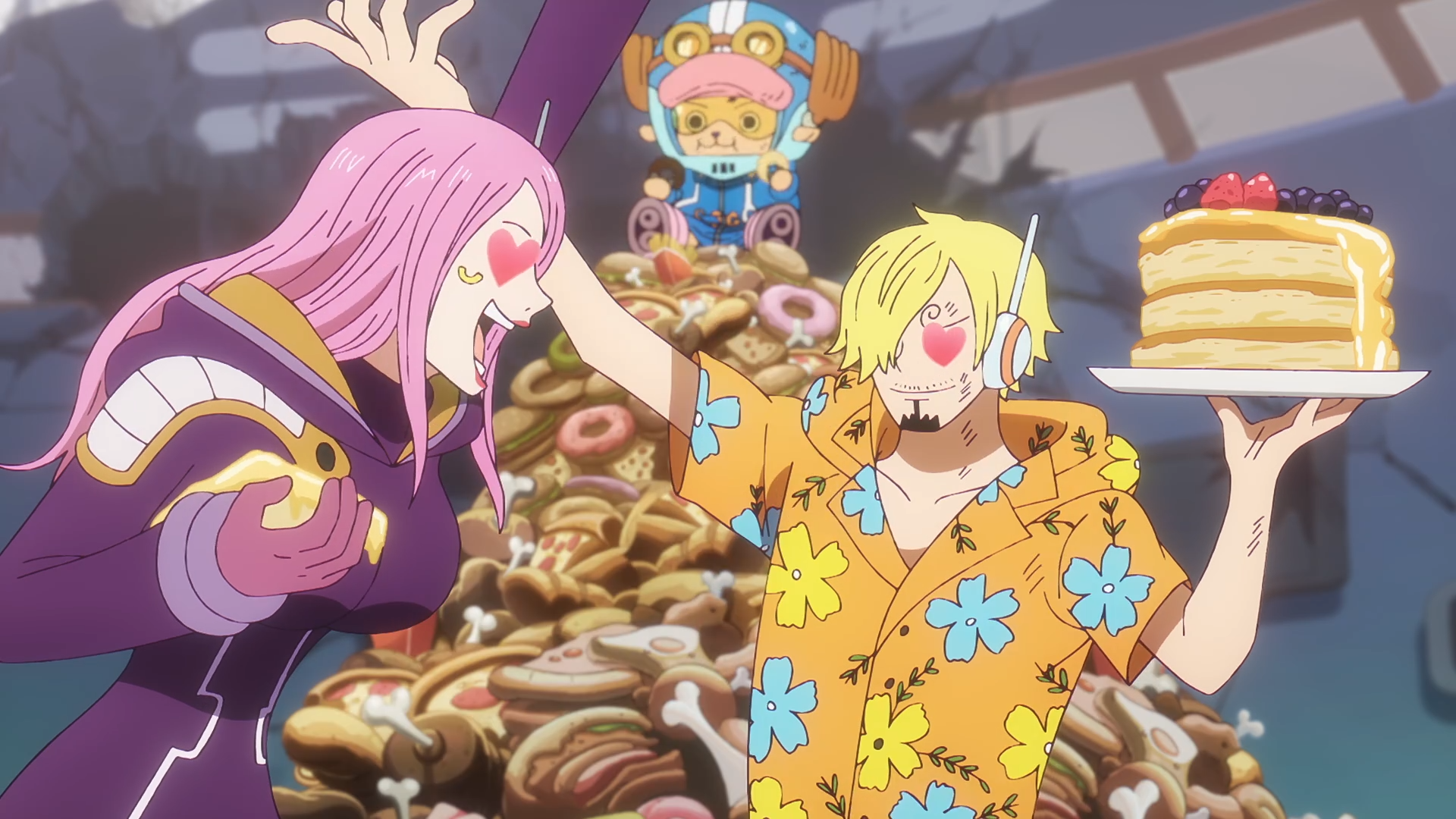 Love, Cake & Chaos – Sanji Wins Jewelry Bonney's Heart While Chopper Watches