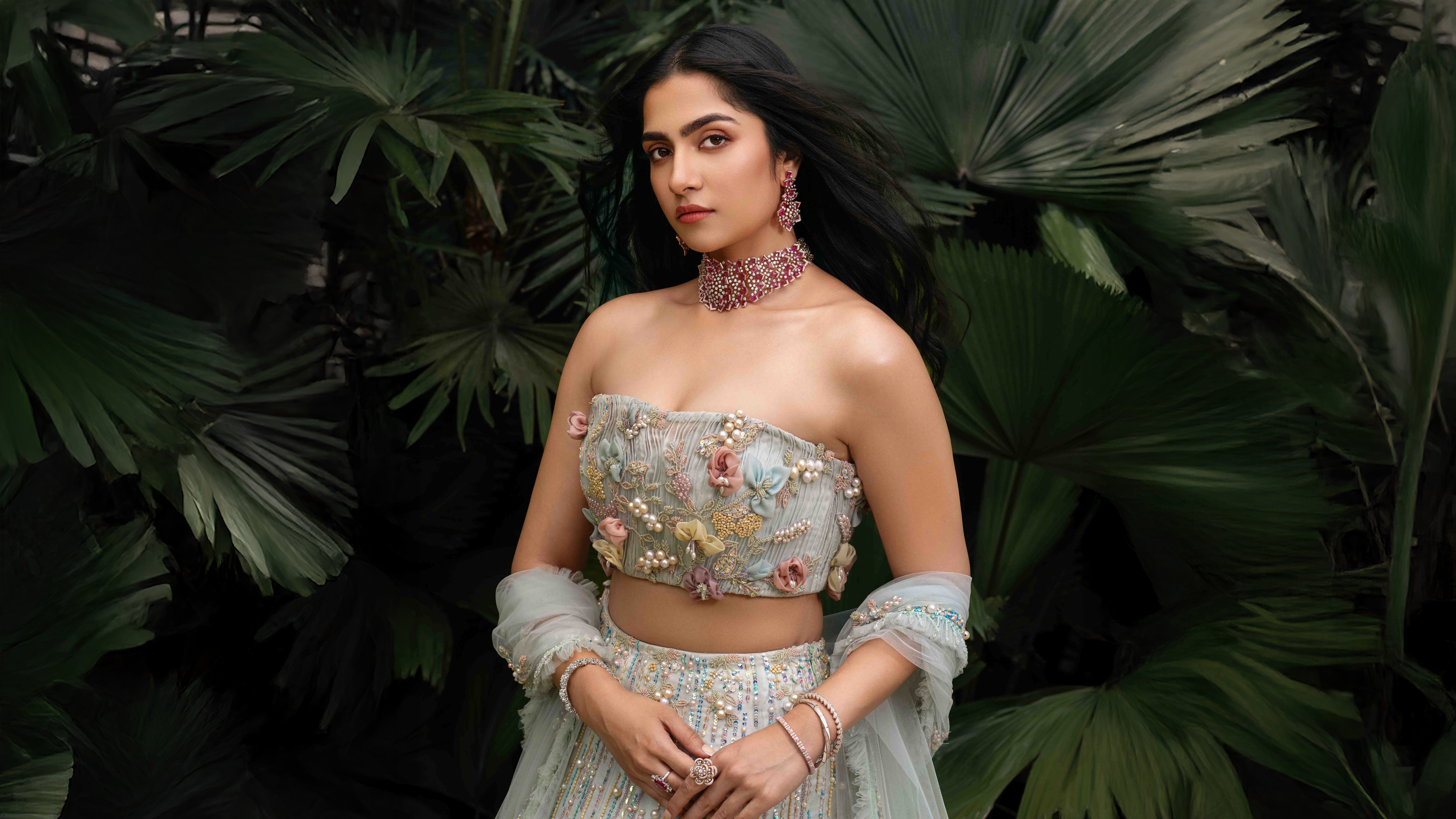 Rukmini Vasanth Ethereal Floral Embroidered Lehenga