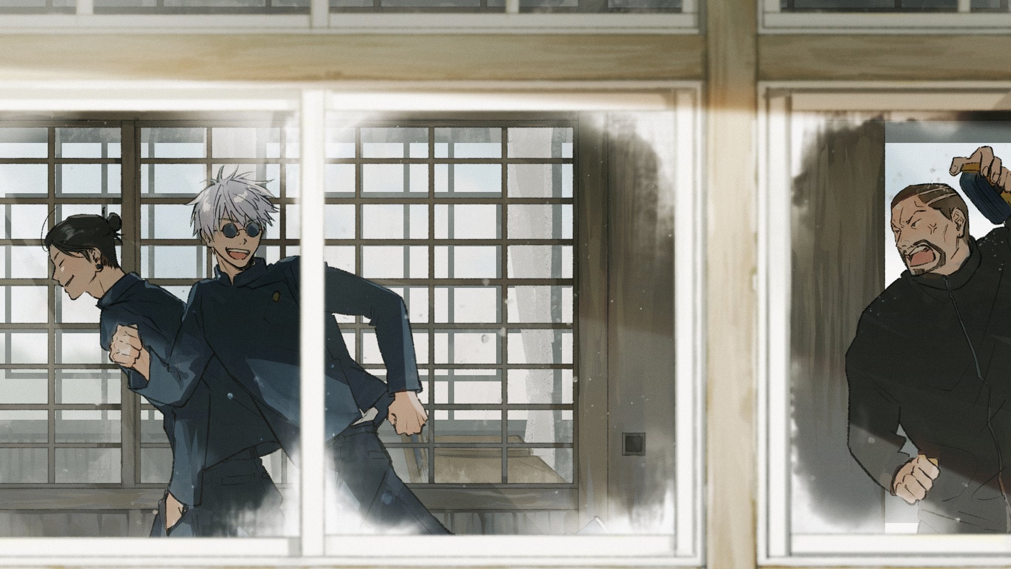 Gojo and Geto Escaping Yaga Principal Classroom