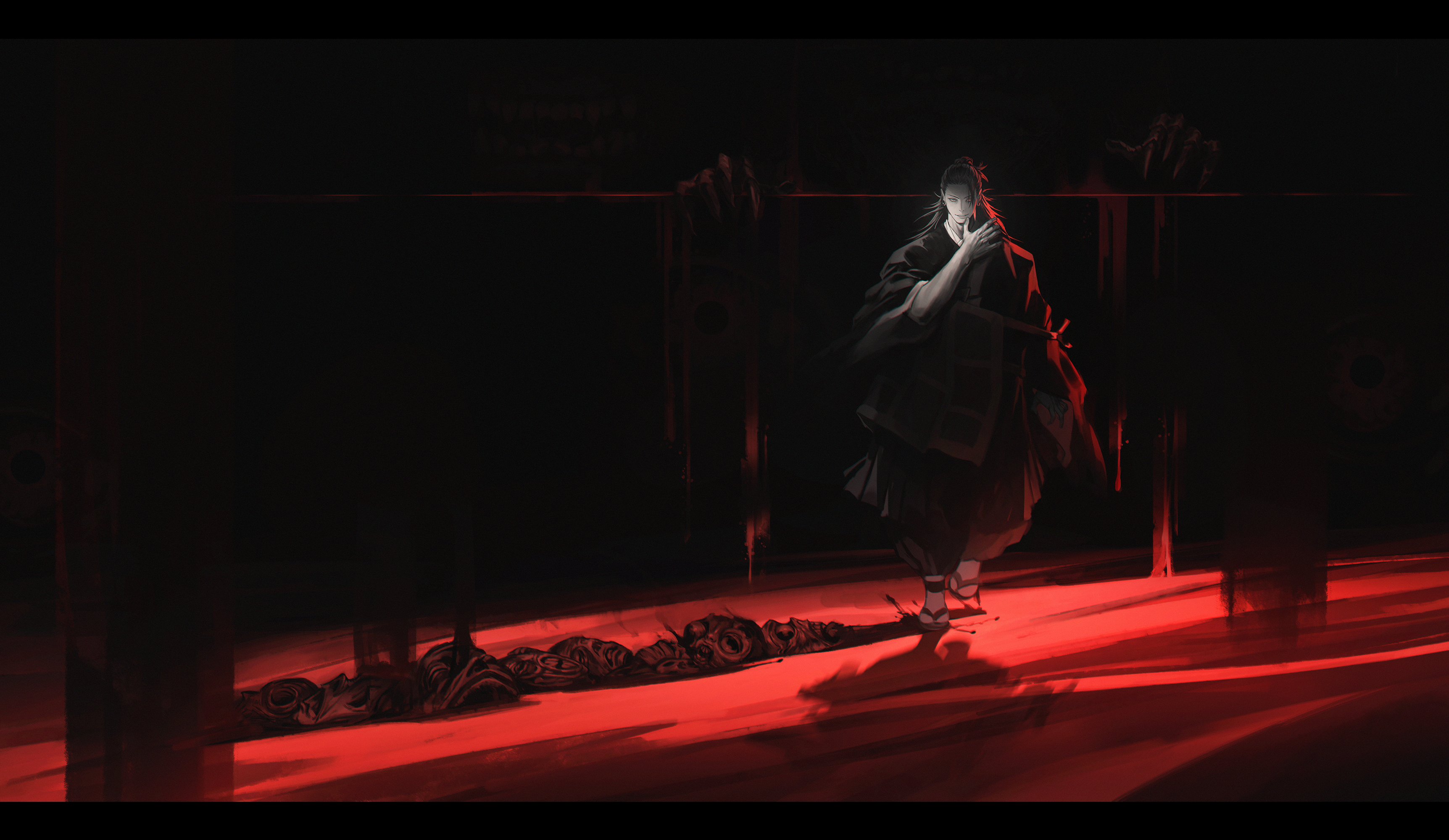 Suguru Geto Dark Corridor Crimson Glow