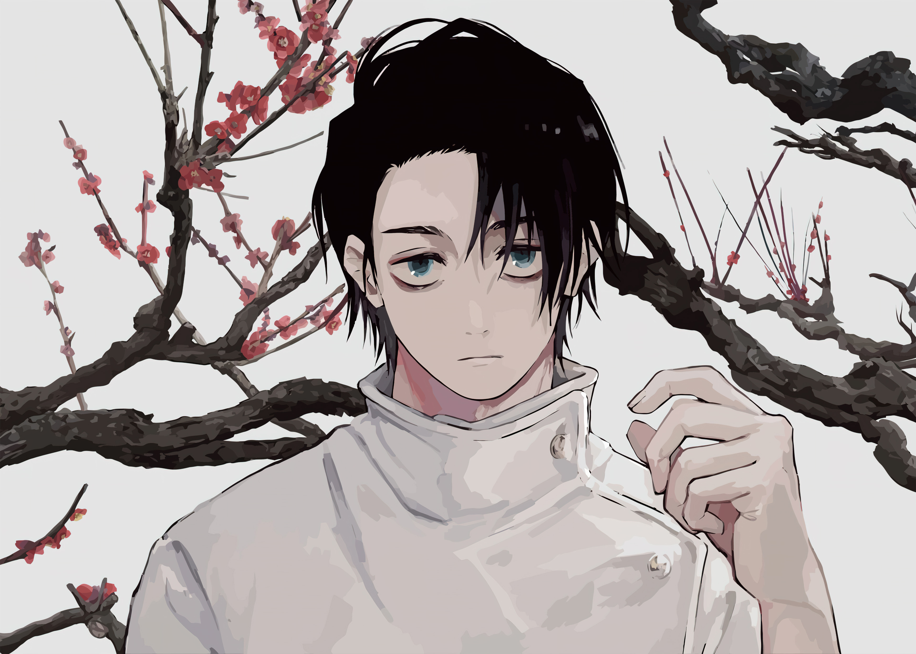 Yuta Okkotsu Aesthetic Cherry Blossom Art