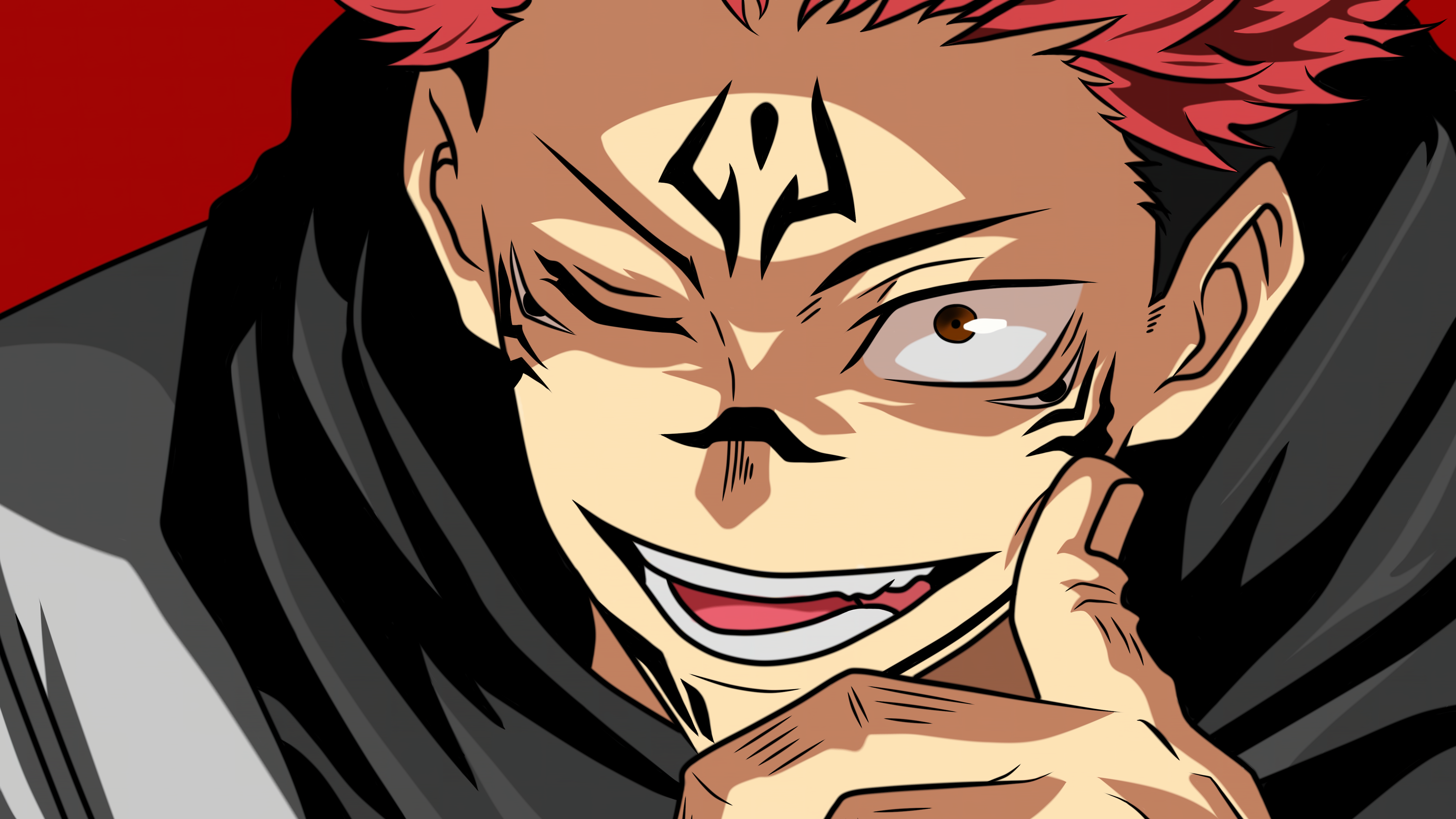 Sukuna Winking Close Up Portrait