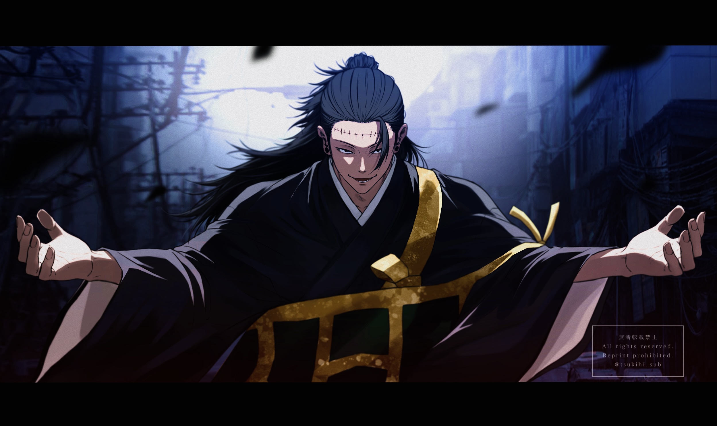 Kenjaku Welcoming Stance in Monk Robes