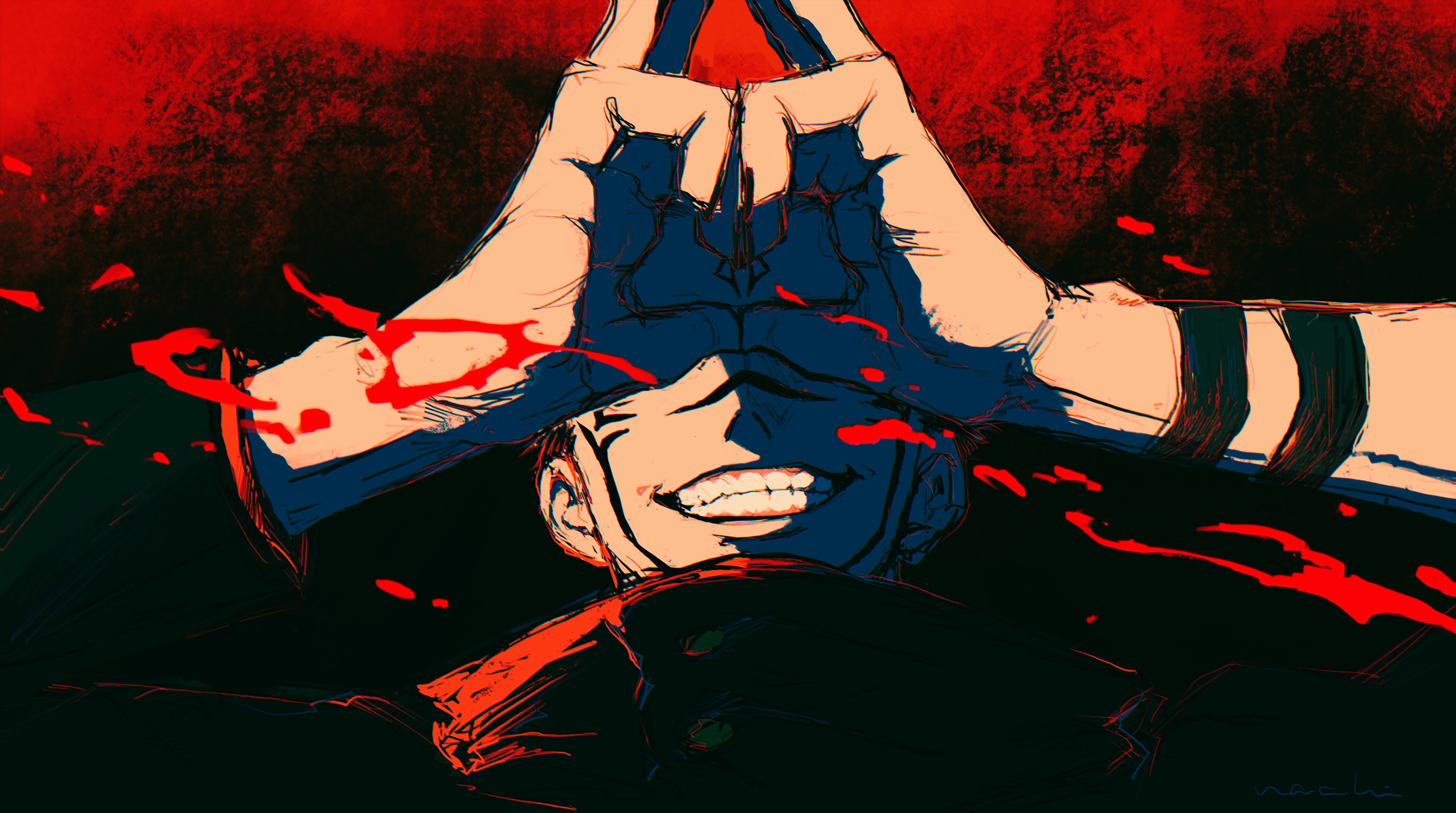 Ryomen Sukuna Hand Sign Curse Technique