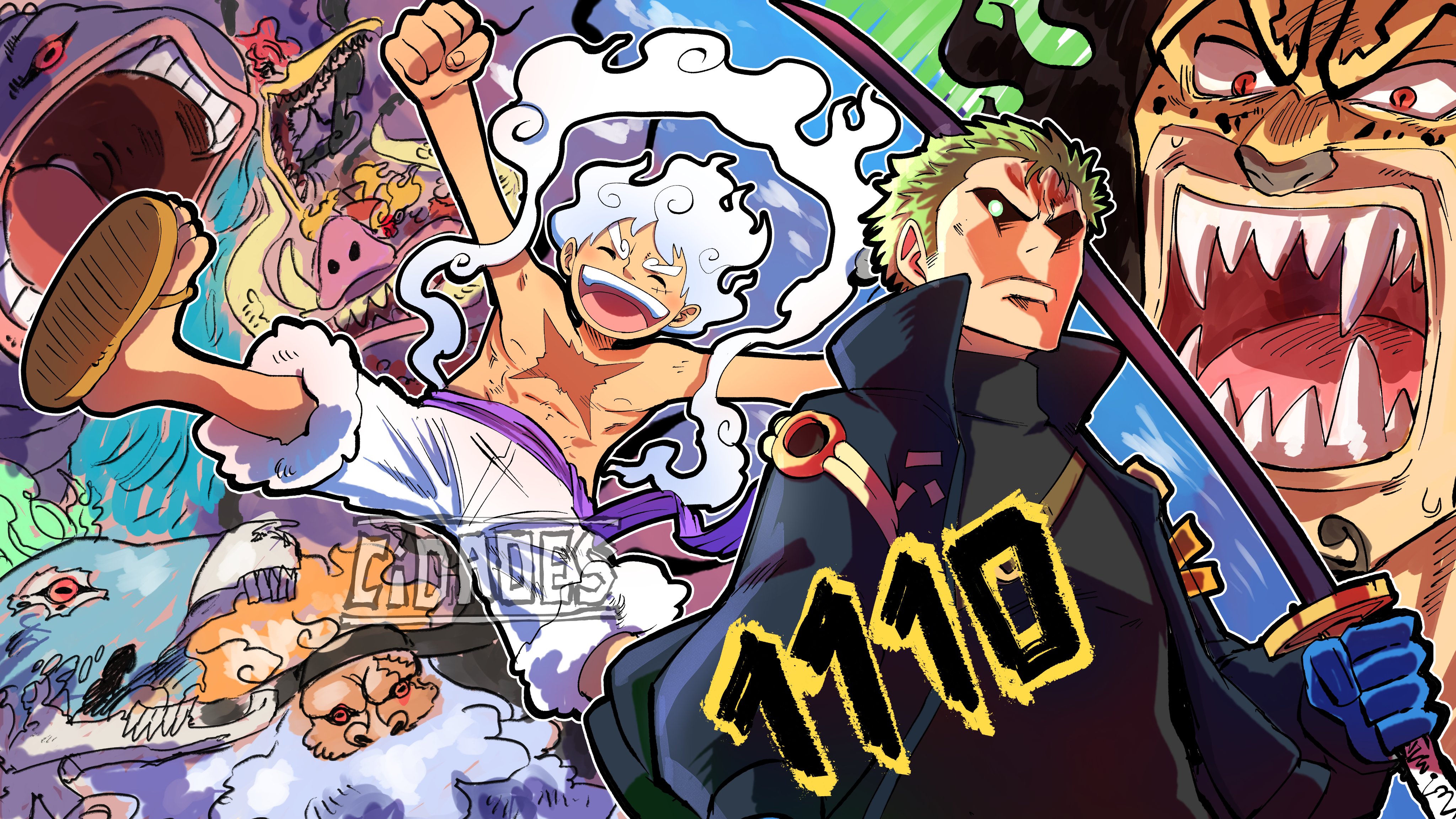 Total Chaos on Egghead: Sun God Luffy & Zoro Unleashed!