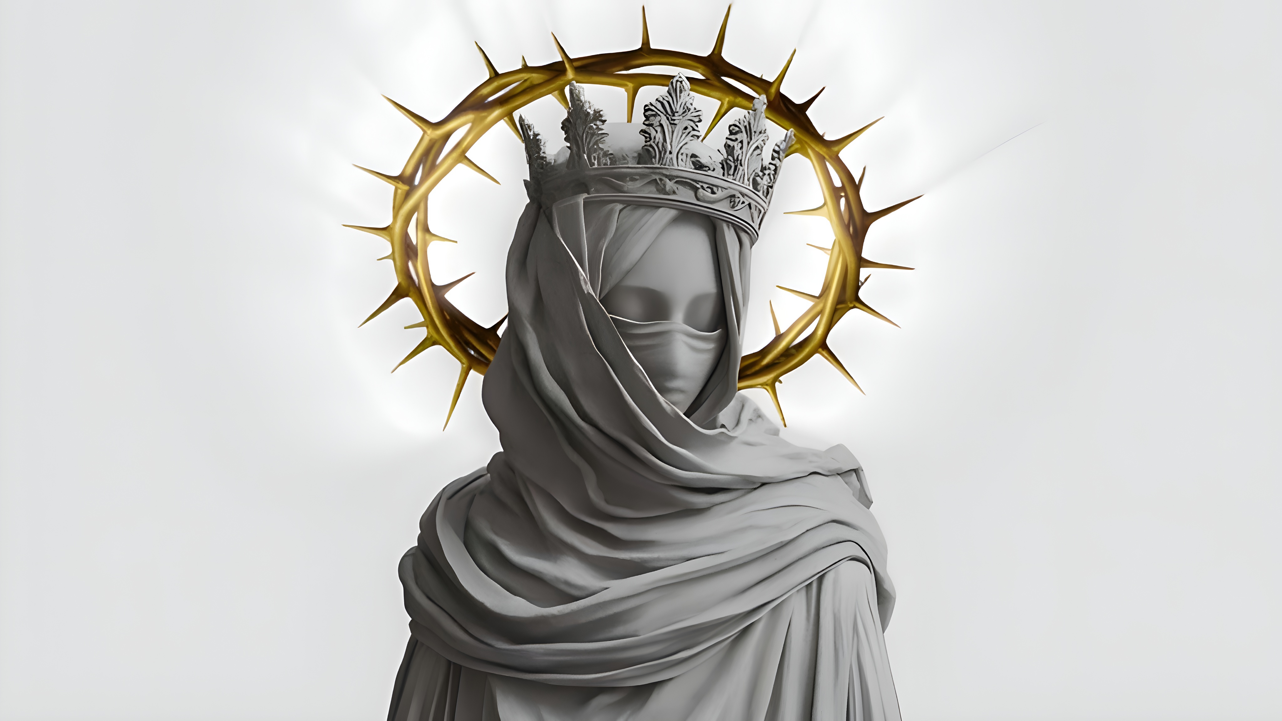 Sacred Sovereign: Divine Royalty Draped in Grace!