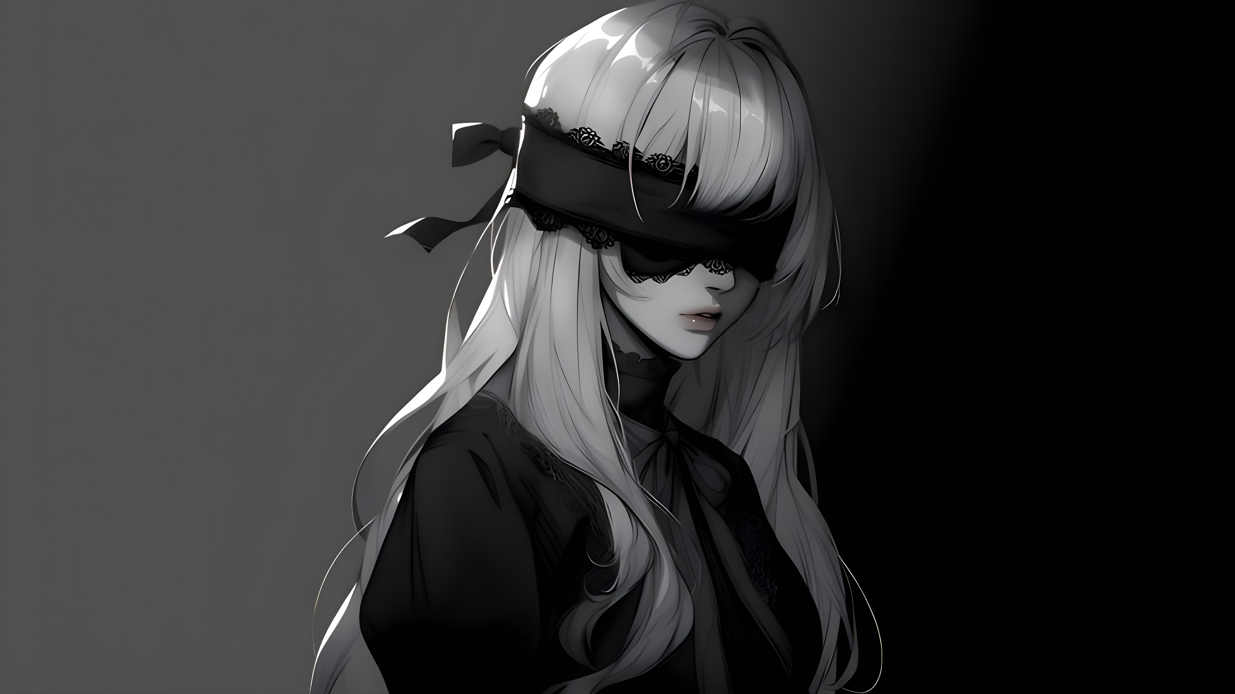 Gothic Elegance: Hidden Eyes in the Dark Shadow!