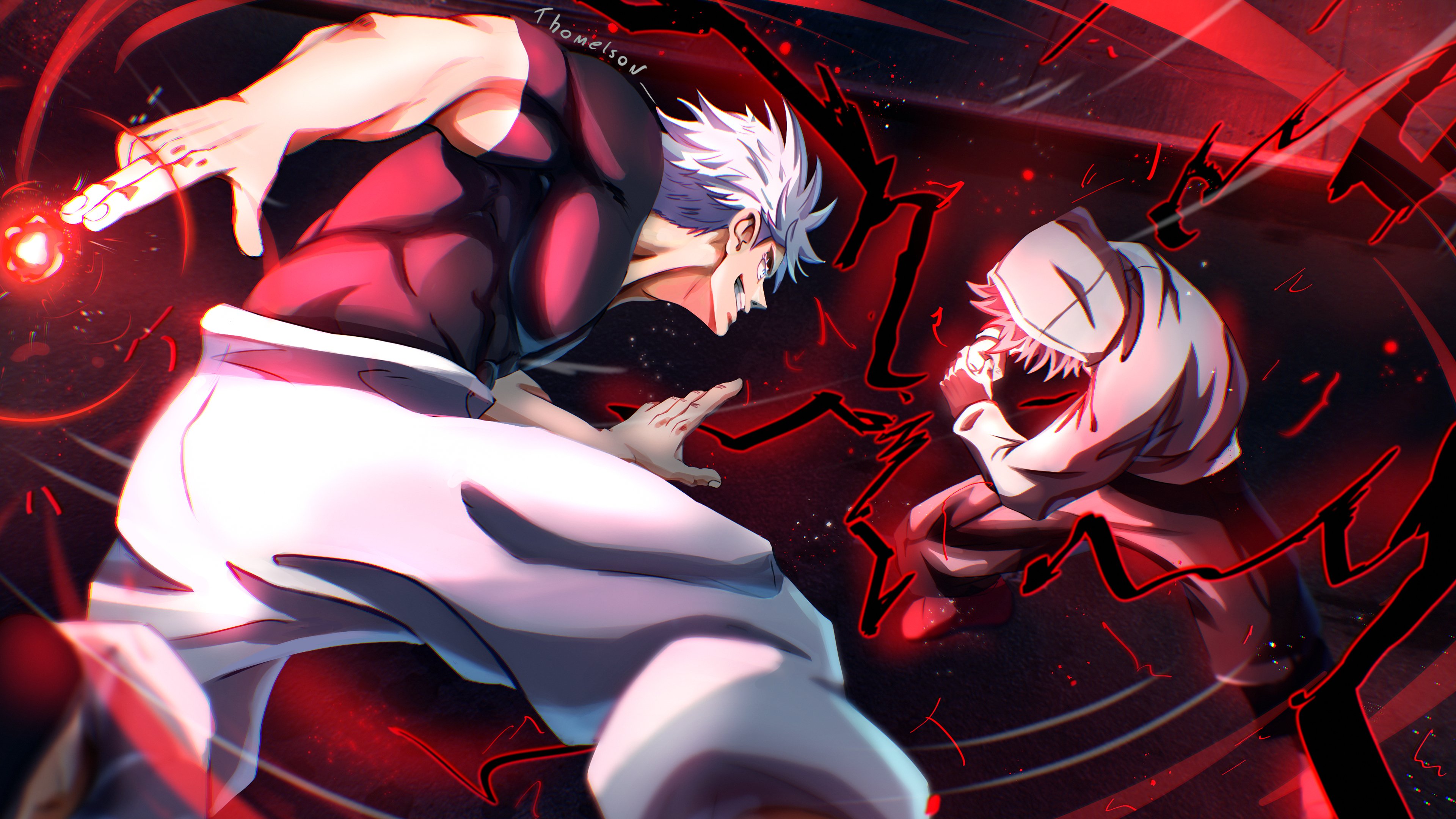Battle of the Strongest: Red Spark Clash in the Dark!
