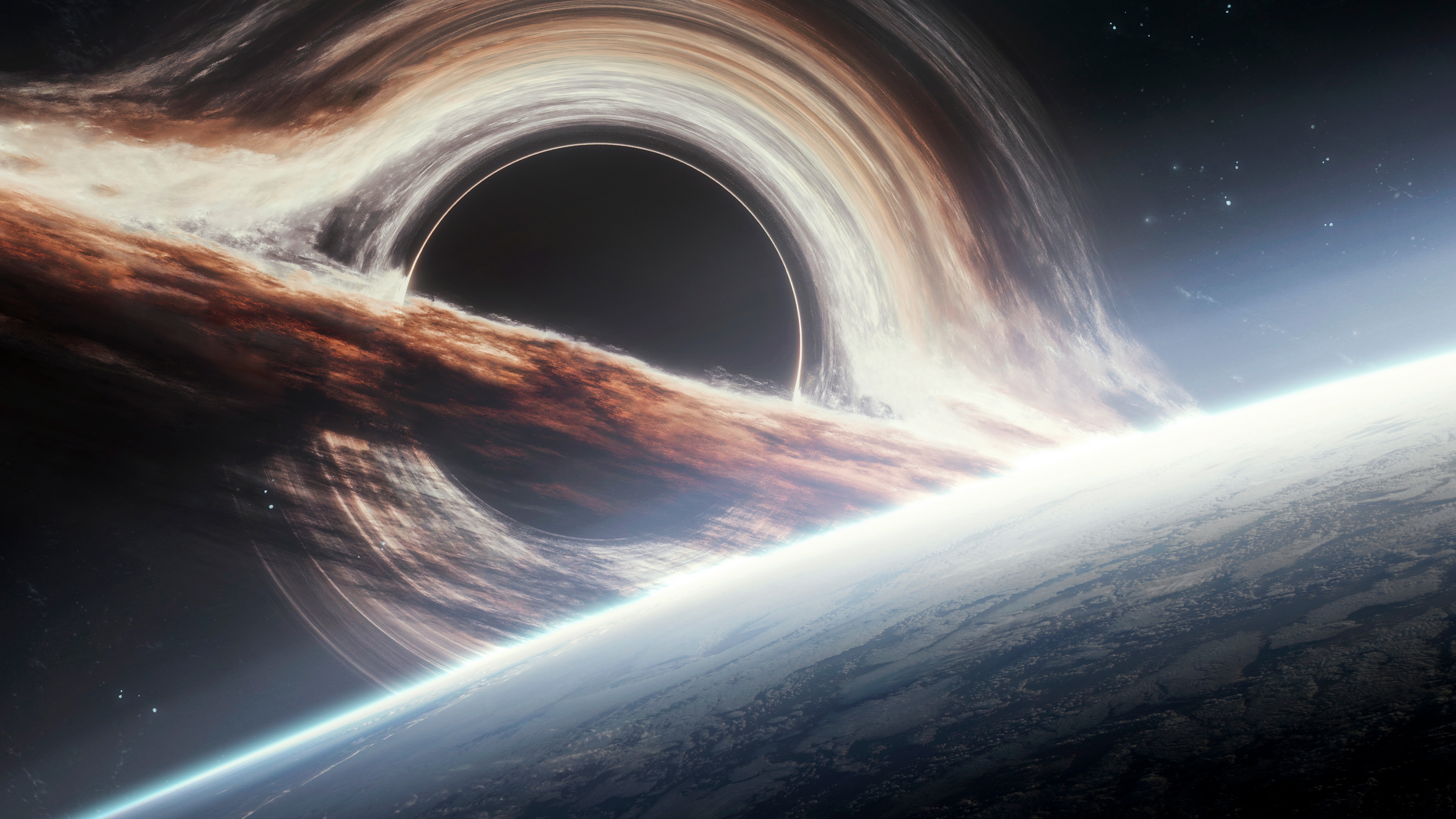 Gargantua. Bending Time And Light Across The Atmosphere